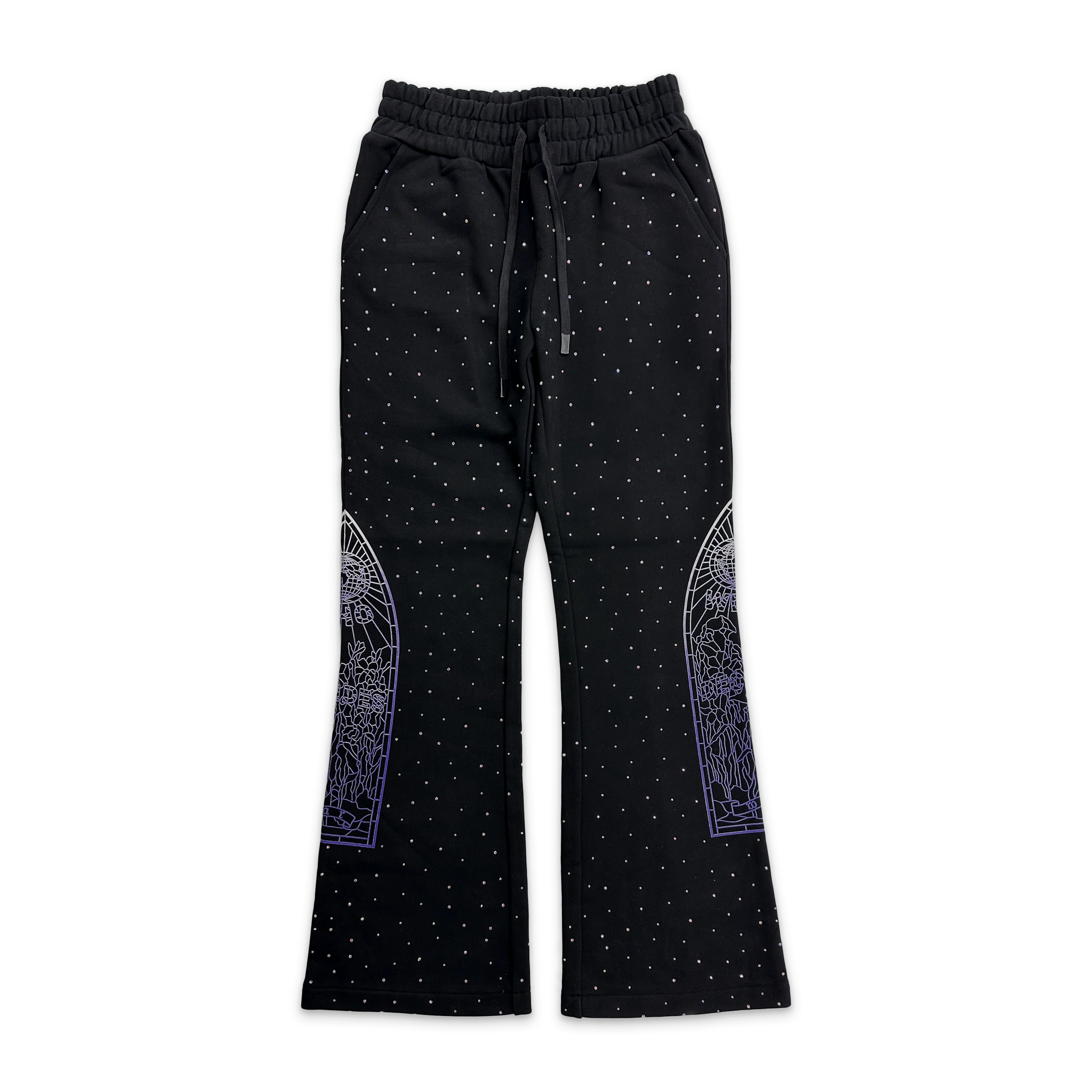 Rhinestone Sweatpants "Coal"