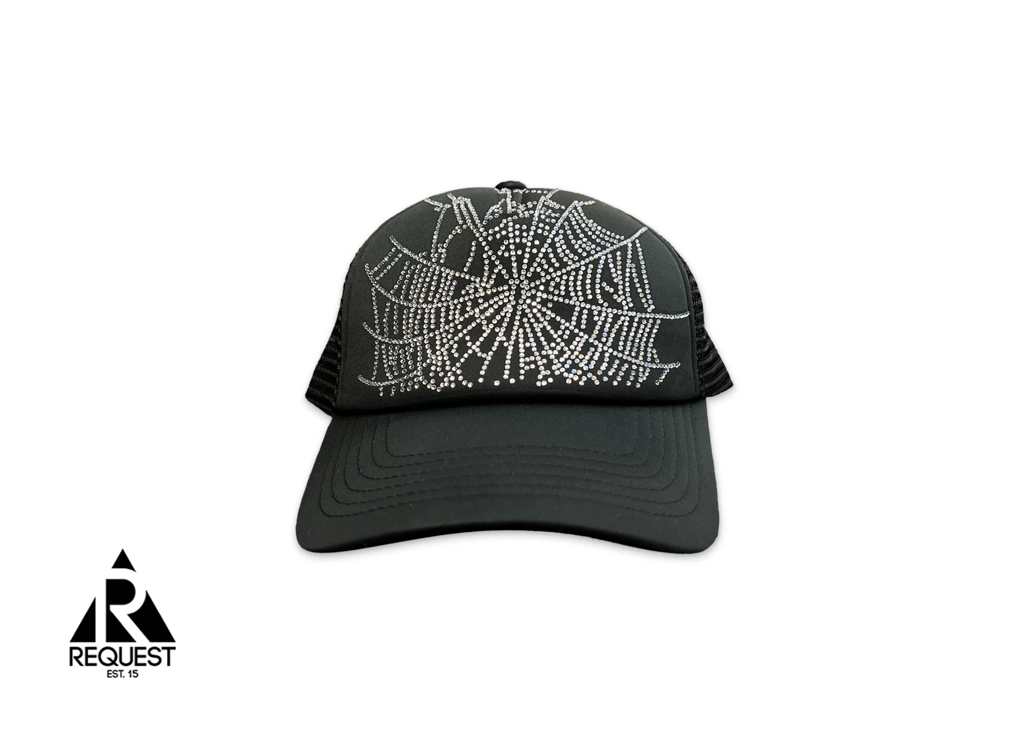 Rhinestone Trucker Hat "Black"