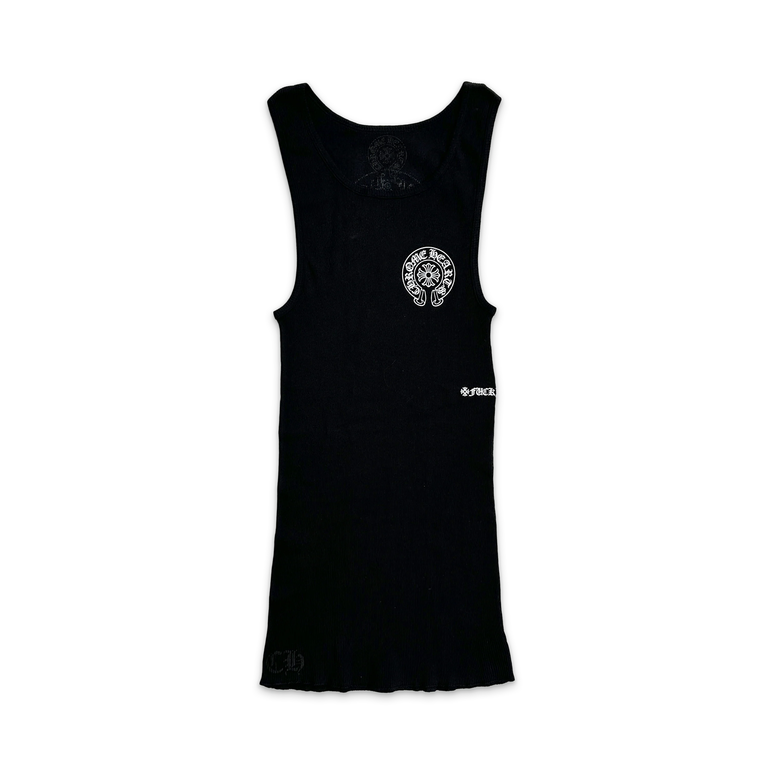 Rib Horseshoe F*ck You Tank Top "Black"