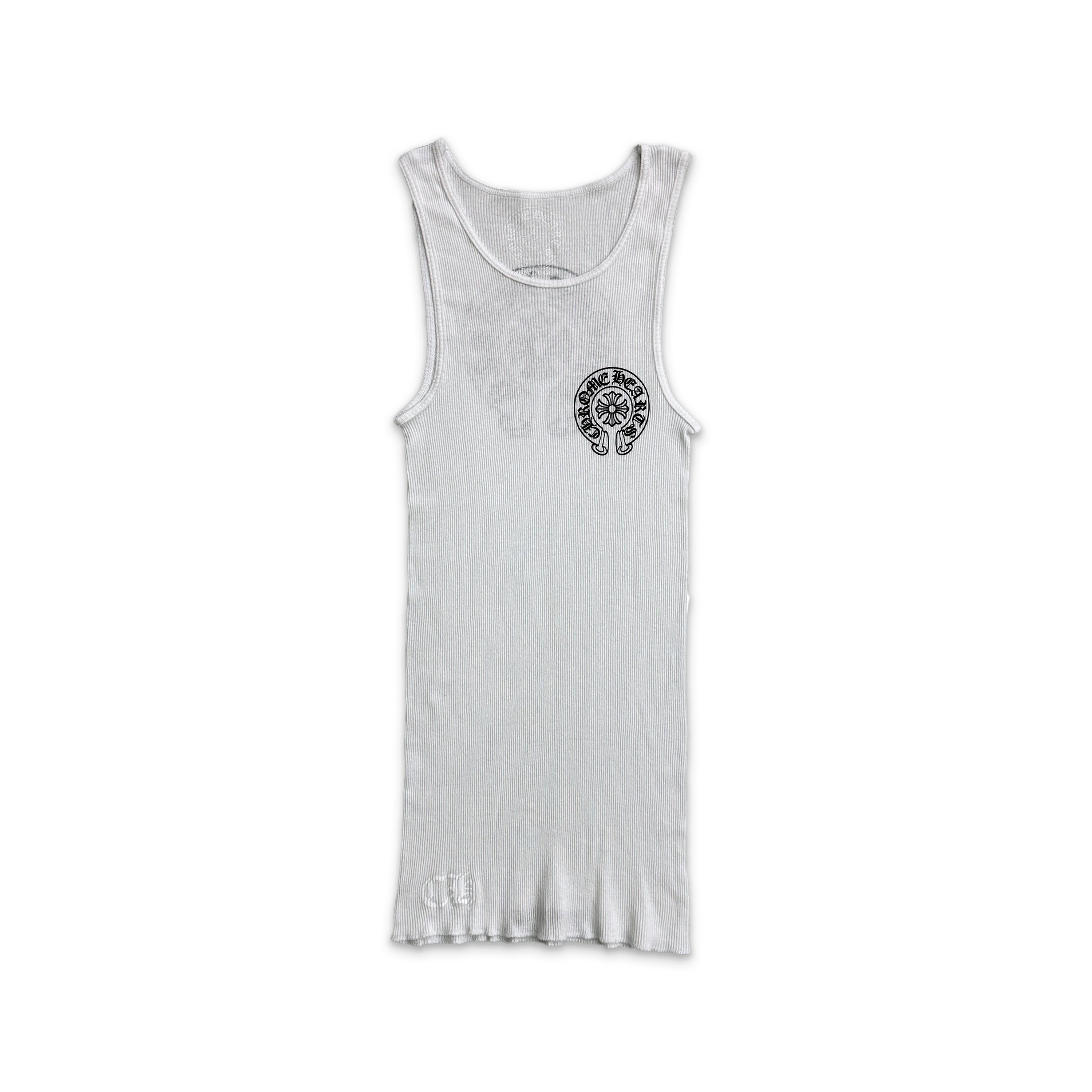 Rib Horseshoe Tank Top "White"