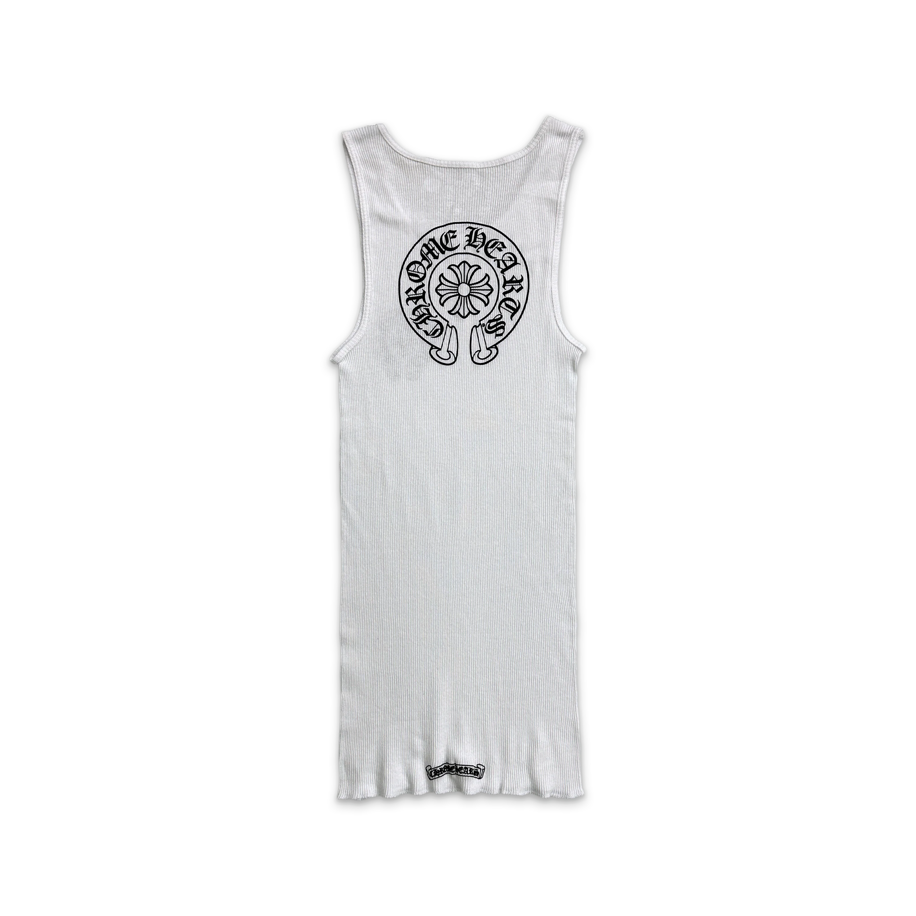 Rib Horseshoe Tank Top "White" - Image 2