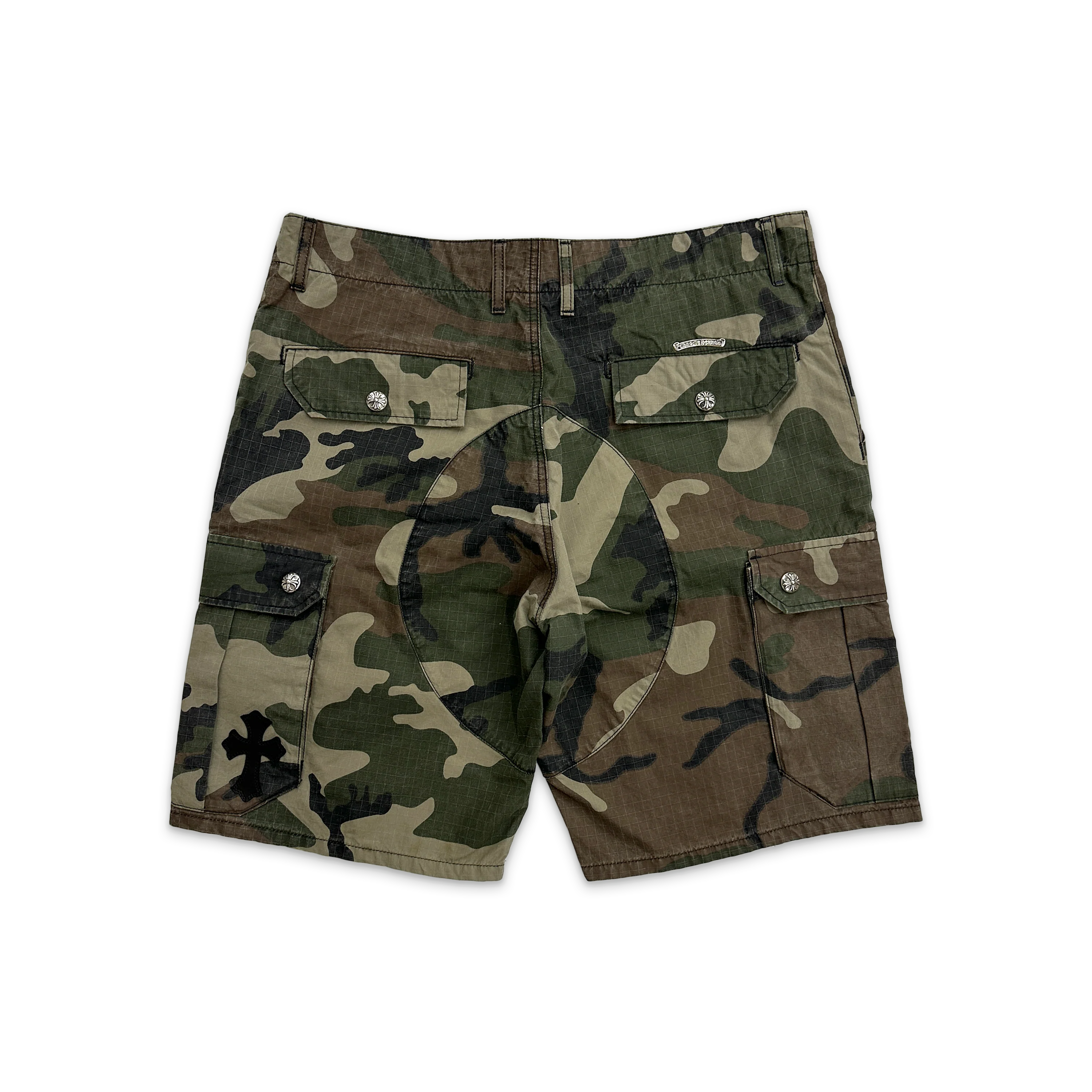 Ripstop Cargo Shorts w/ 2 Crosses "Camo" - Image 2