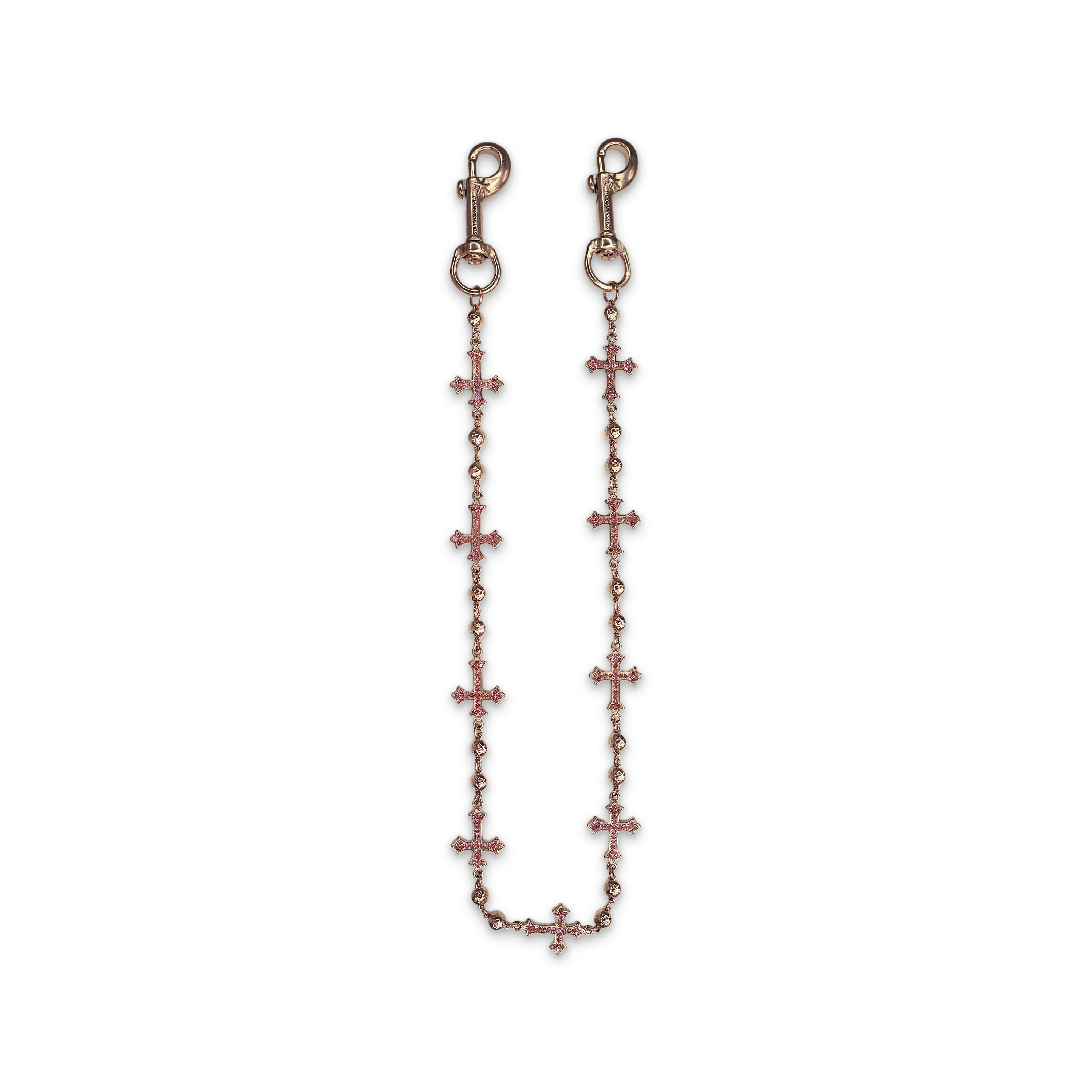 Rose Gold Cross Wallet Chain