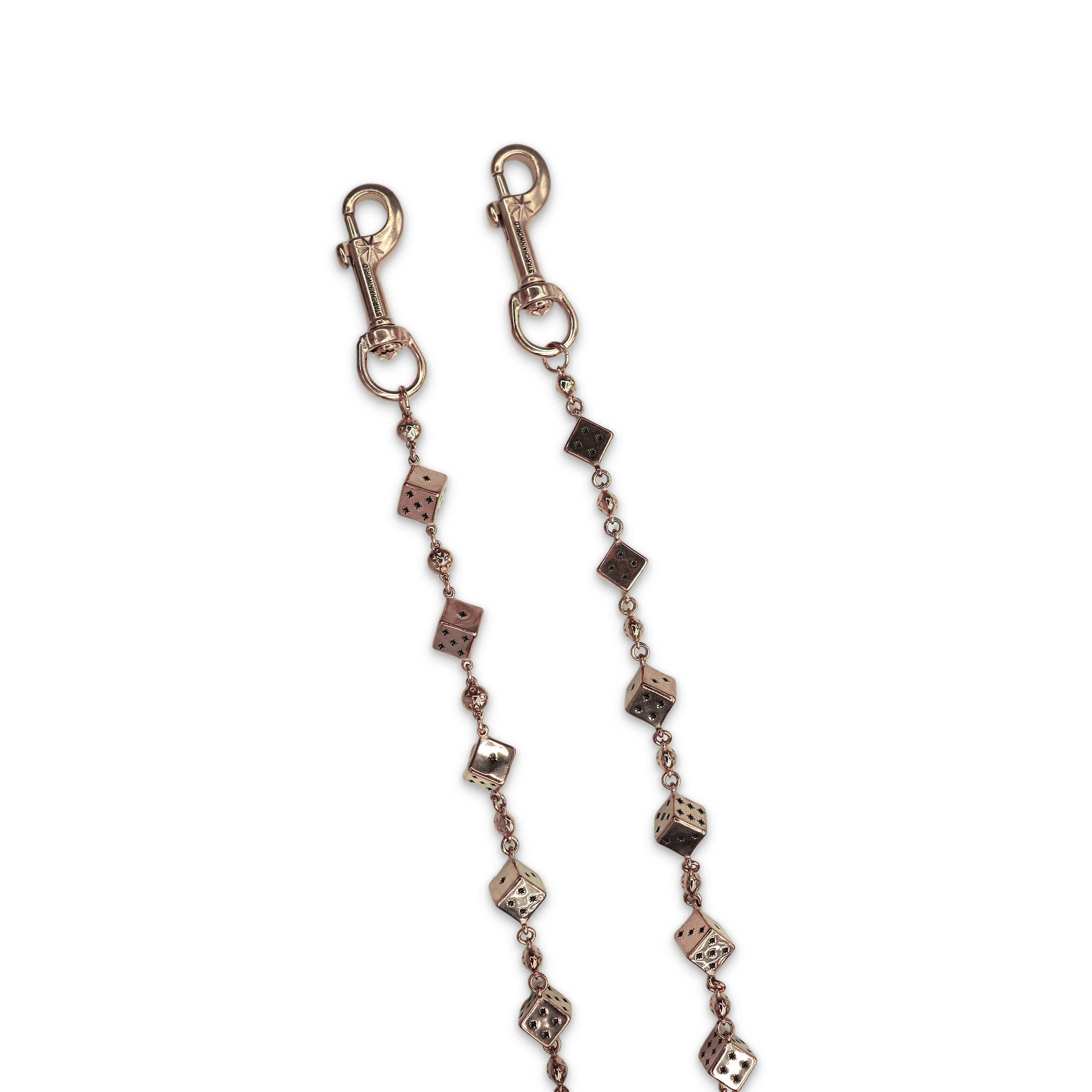 Rose Gold Dice Wallet Chain - No Stones - Image 2