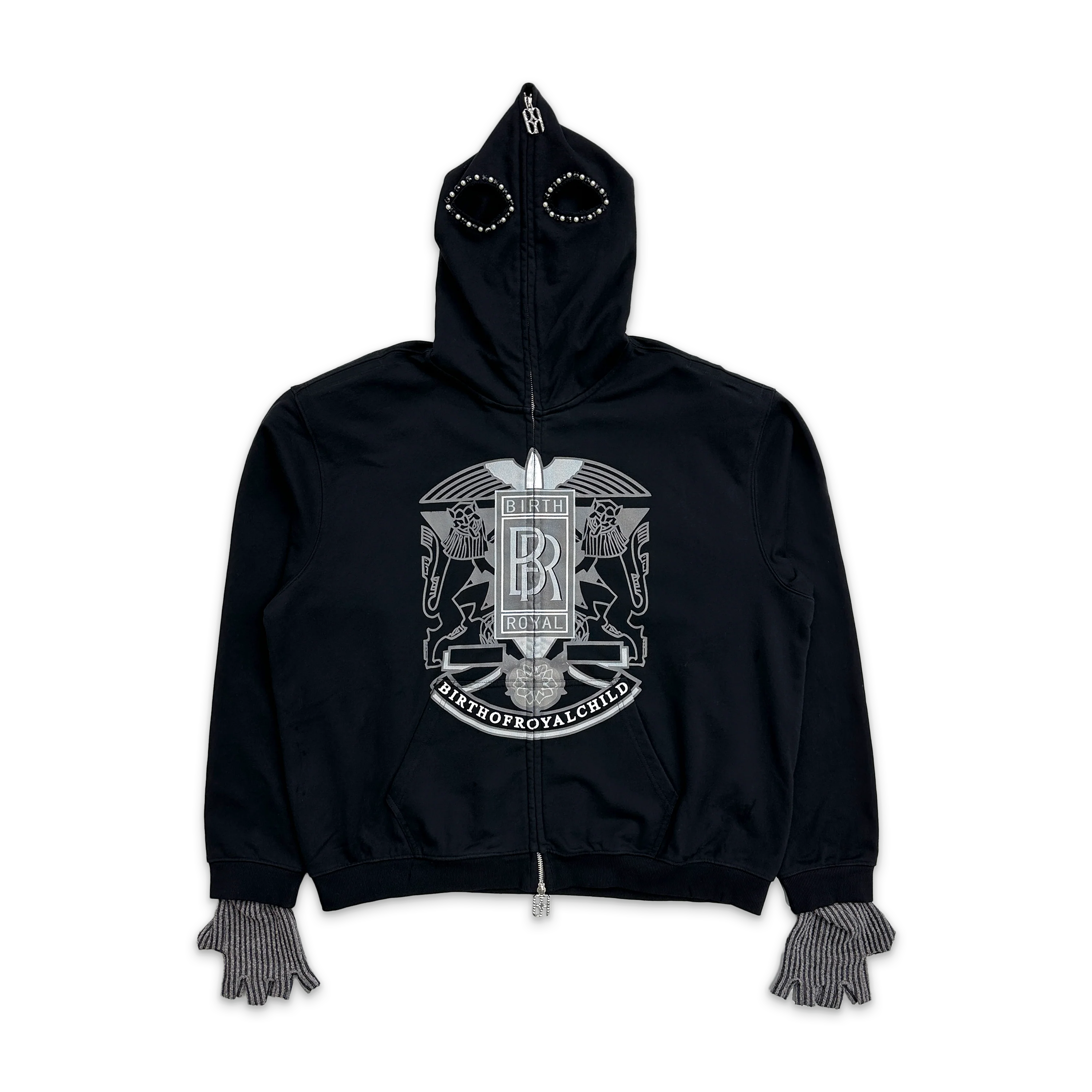Royce Crown Zip Up Hoodie “Black” - Image 2