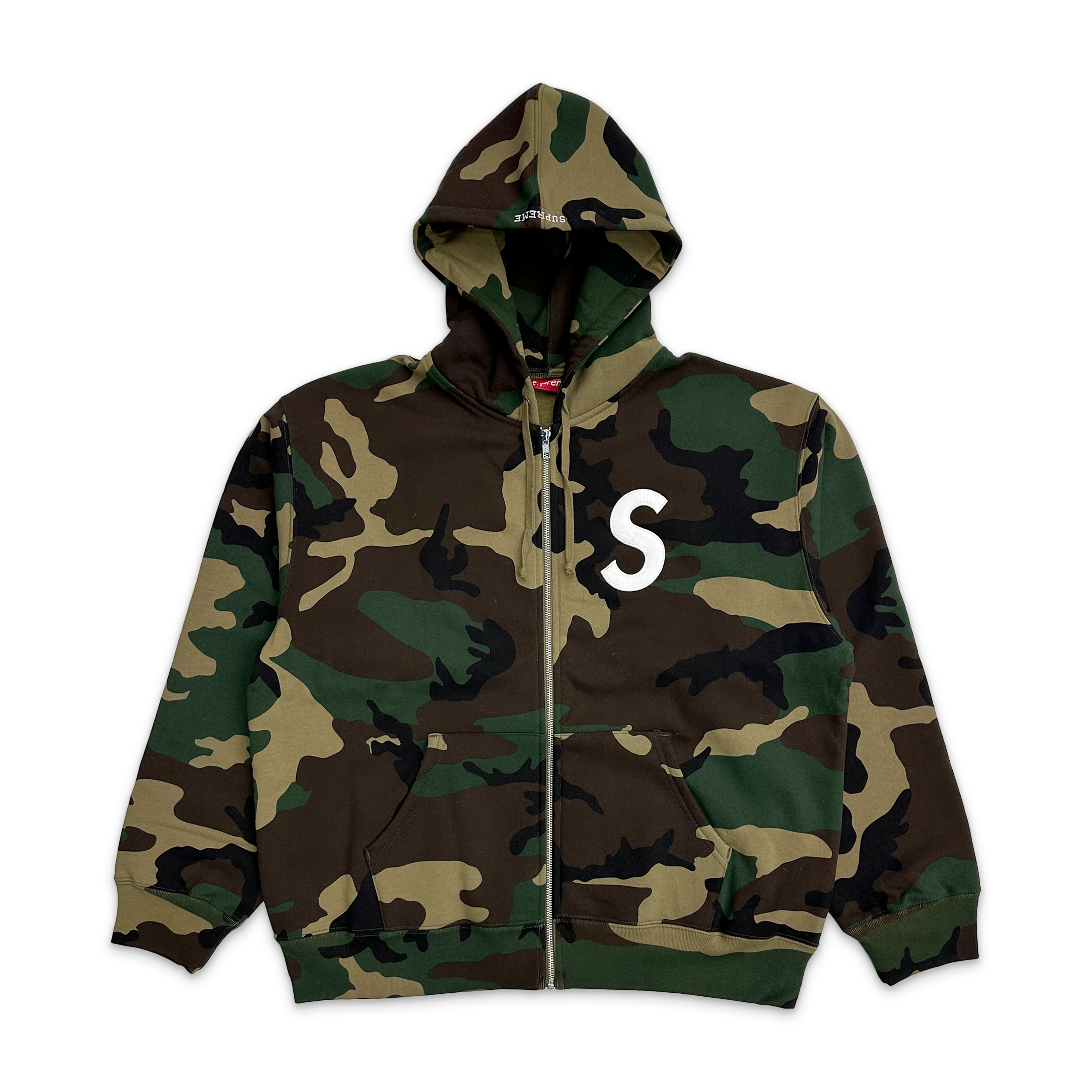 S Logo Zip Up Hooded Sweatshirt FW25 "Woodland Camo"