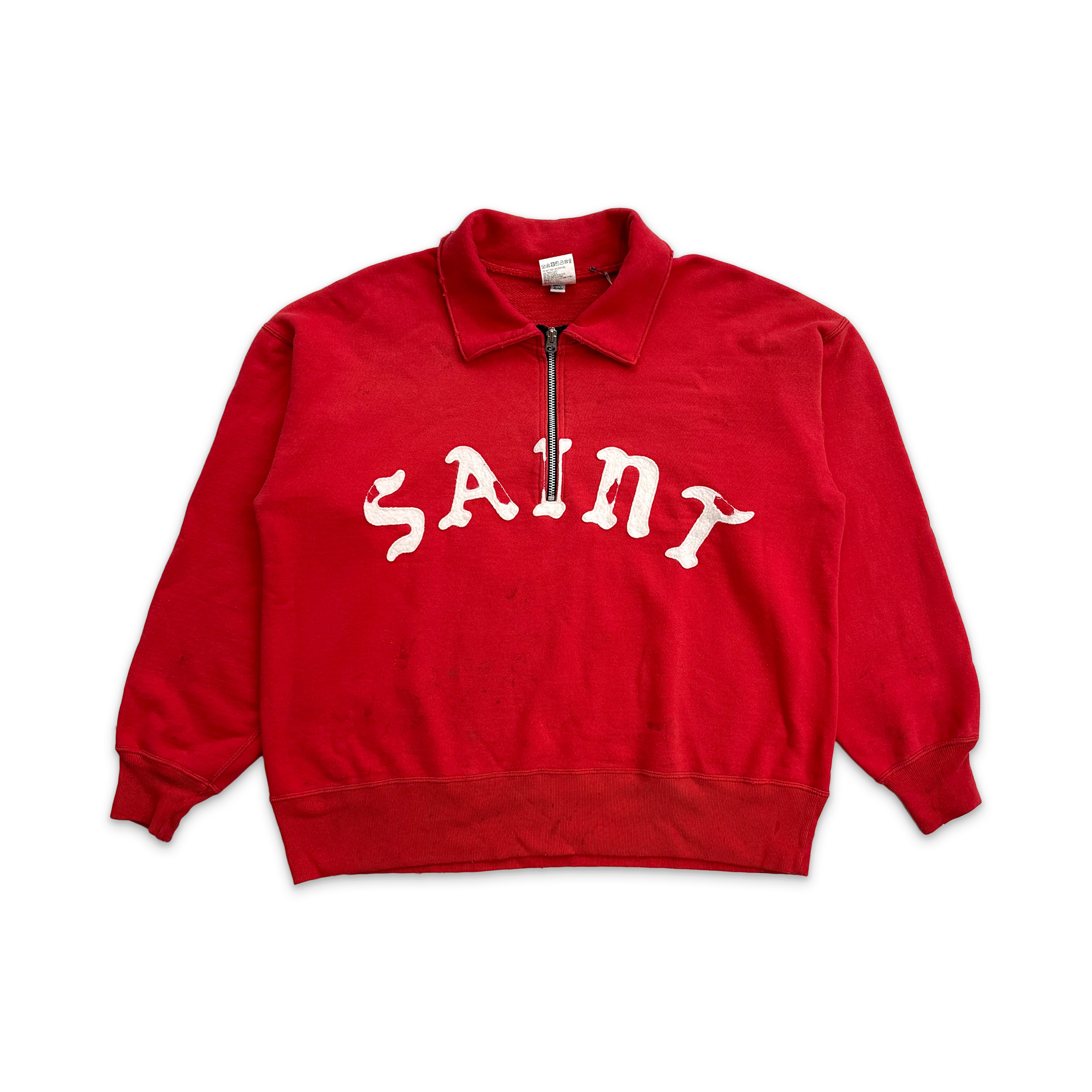 Saint Logo Half Zip "Red"