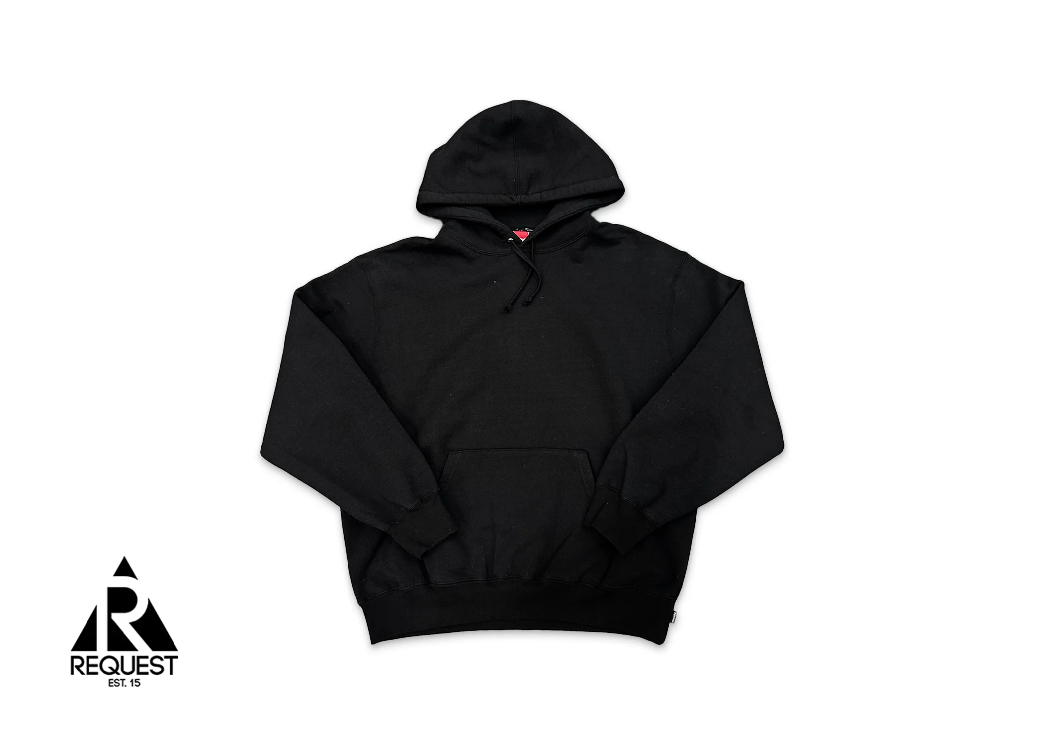 Satin Logo Hooded Sweatshirt FW24 "Black" - Image 2