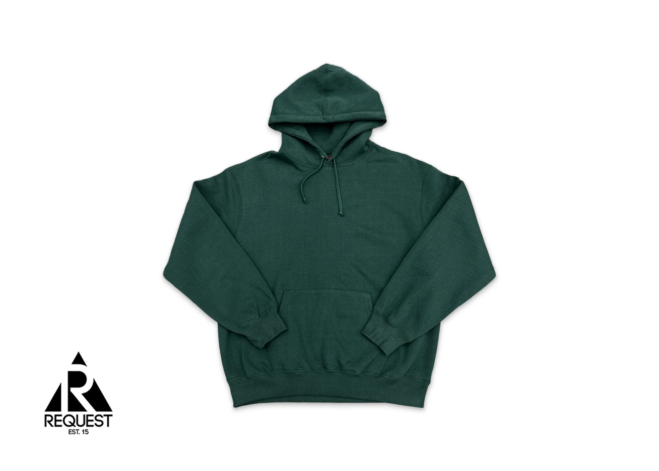 Satin Logo Hooded Sweatshirt FW24 "Dark Green" - Image 2
