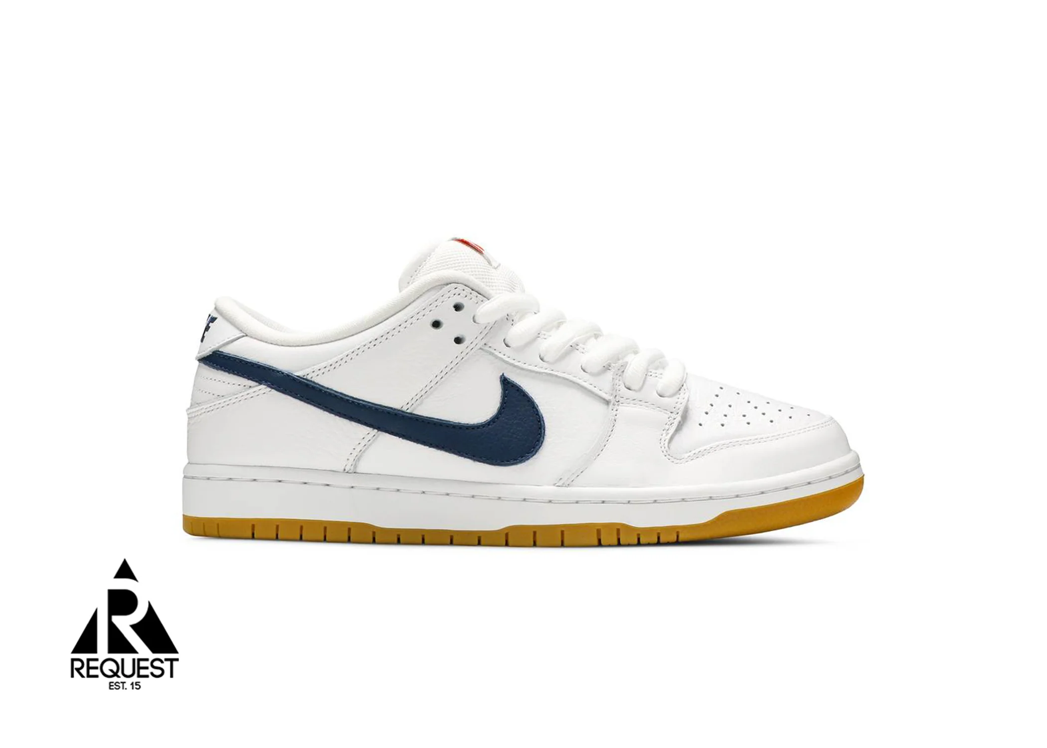 SB Dunk Low “Orange Label White Navy”