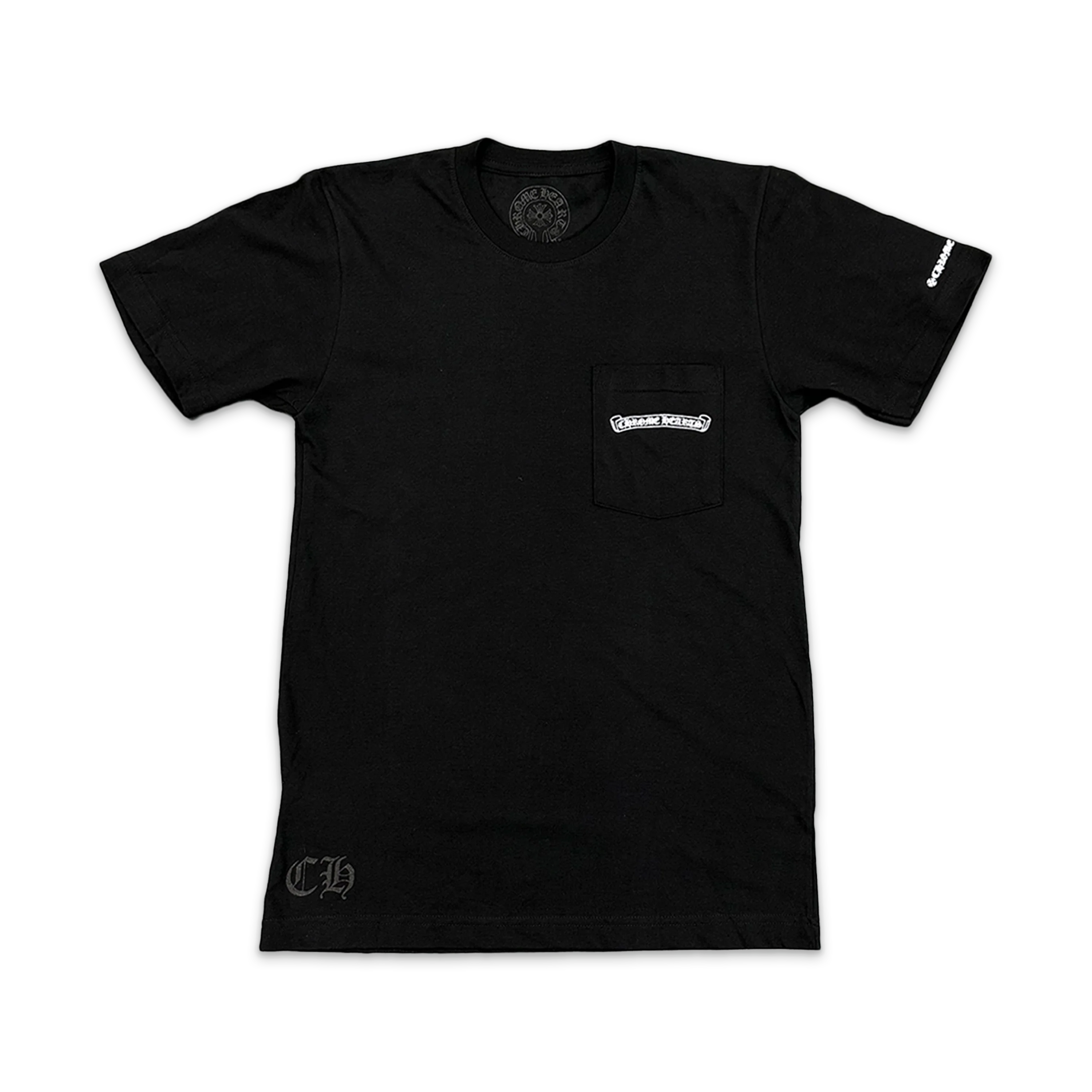 Scroll Logo Pocket Tee "Black"
