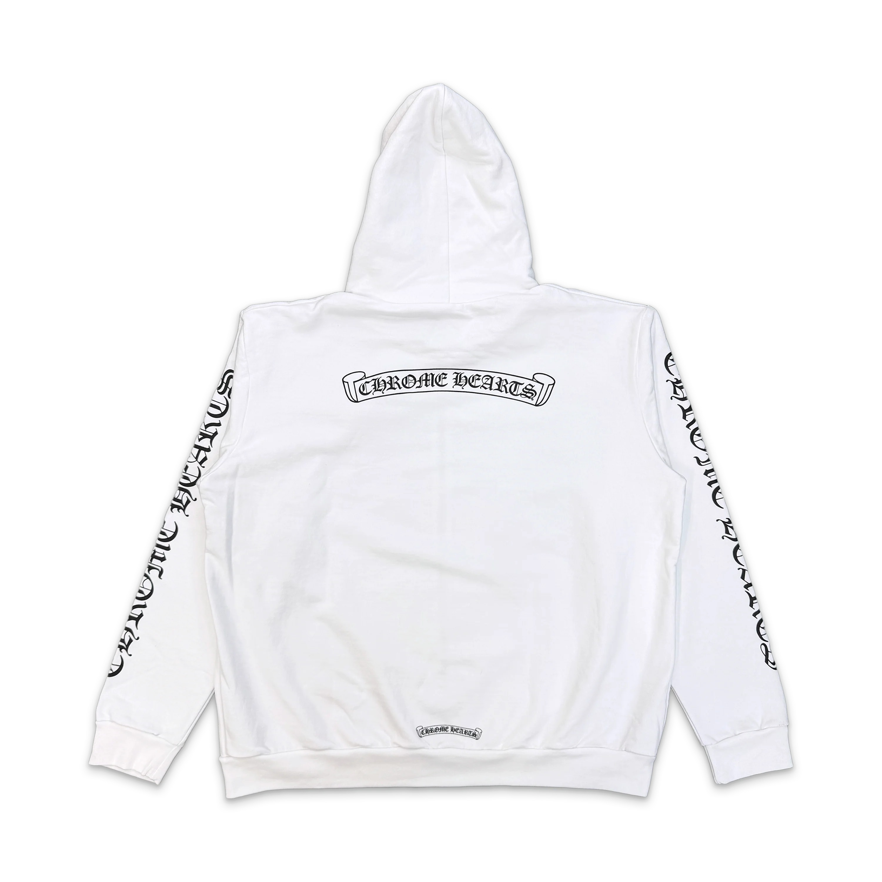 Scroll Zip-Up Hoodie "White" - Image 2