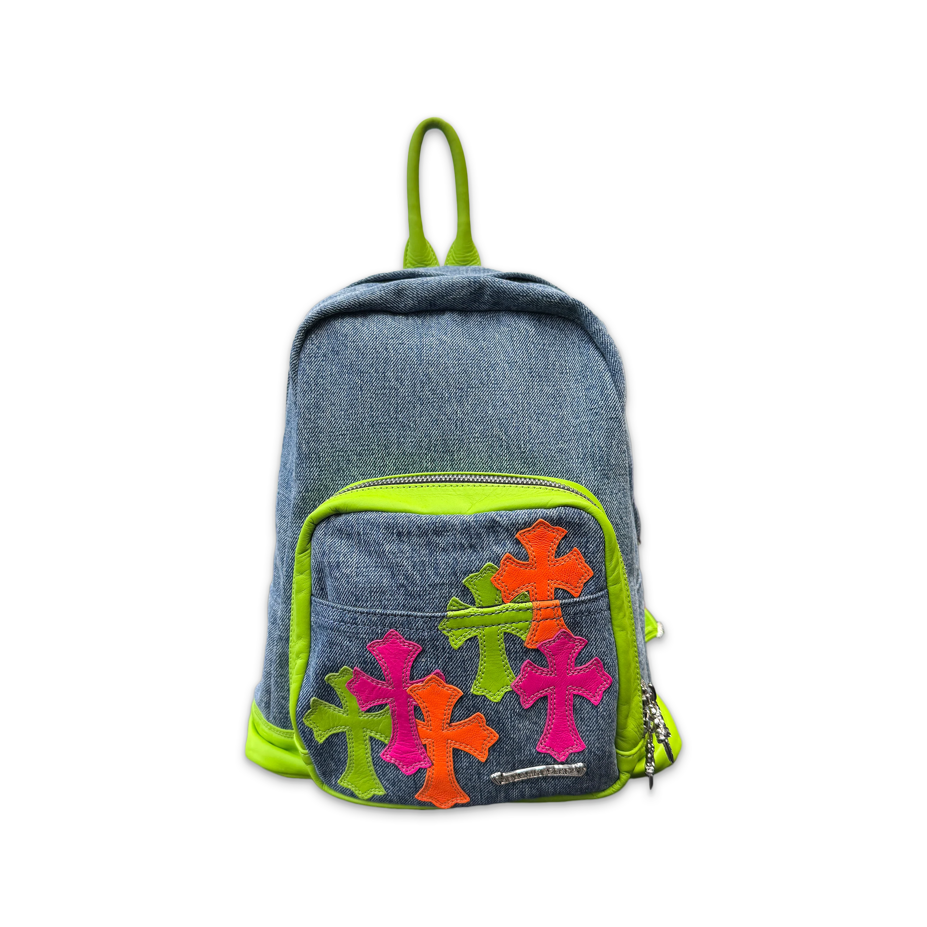 Seventh Grade Leather Cross Patch Backpack "Denim"