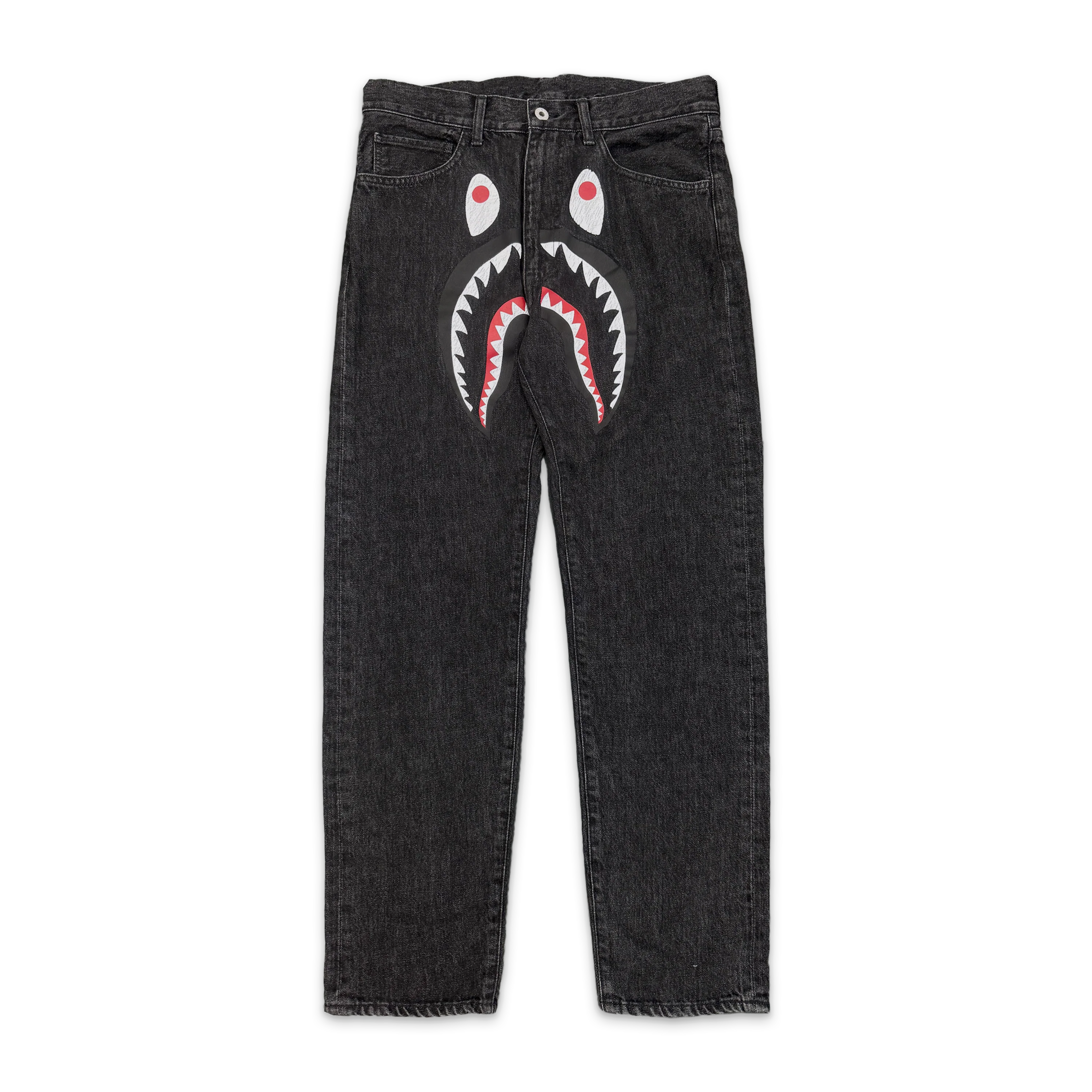 Shark Washed Wide Fit Denim "Black"