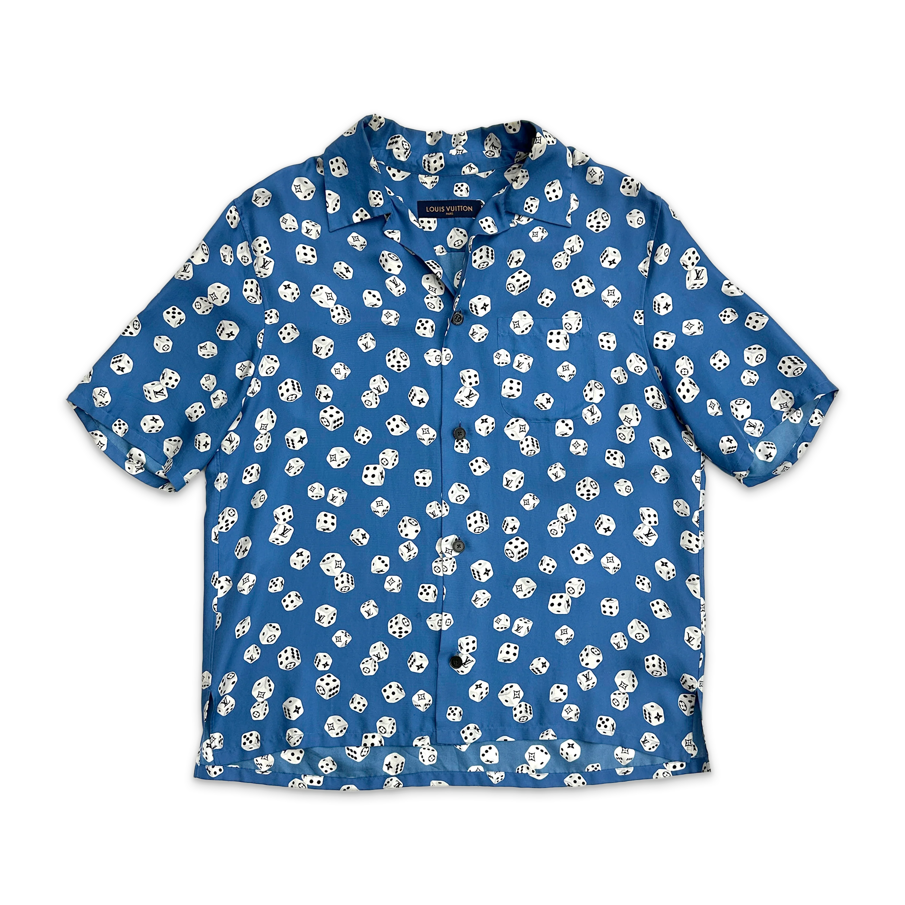 Silk Dice Button Up "Blue"