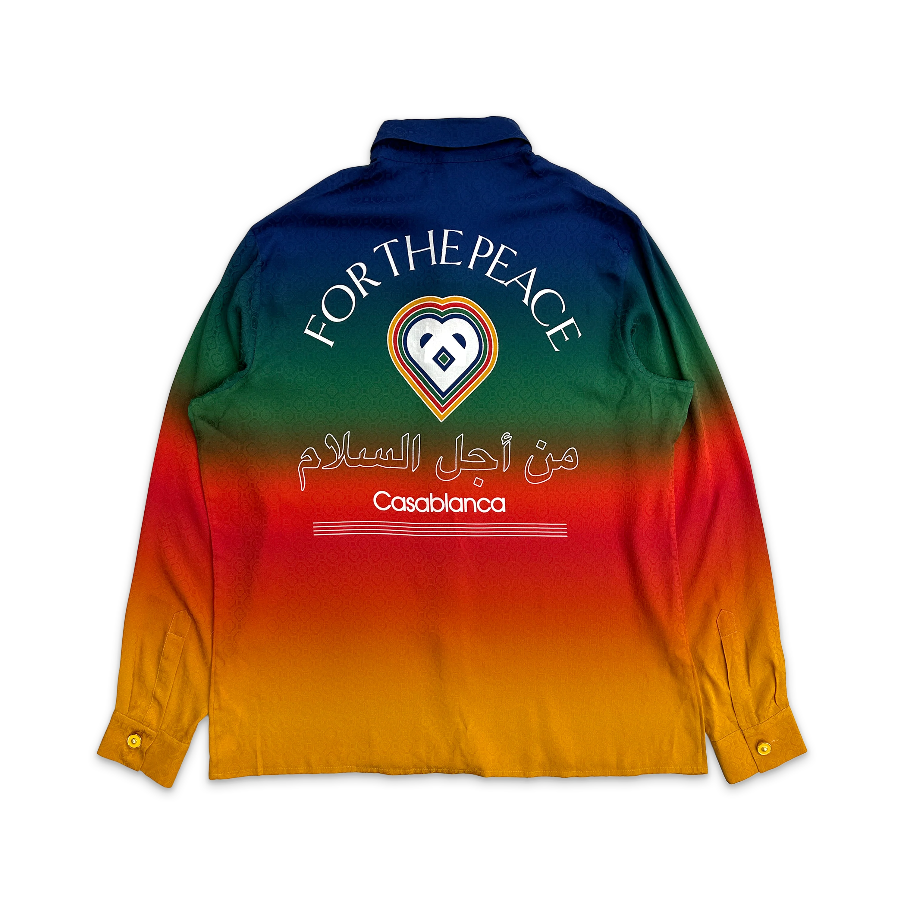 Silk Monogram Collar L/S Shirt "Peace Gradient" - Image 2