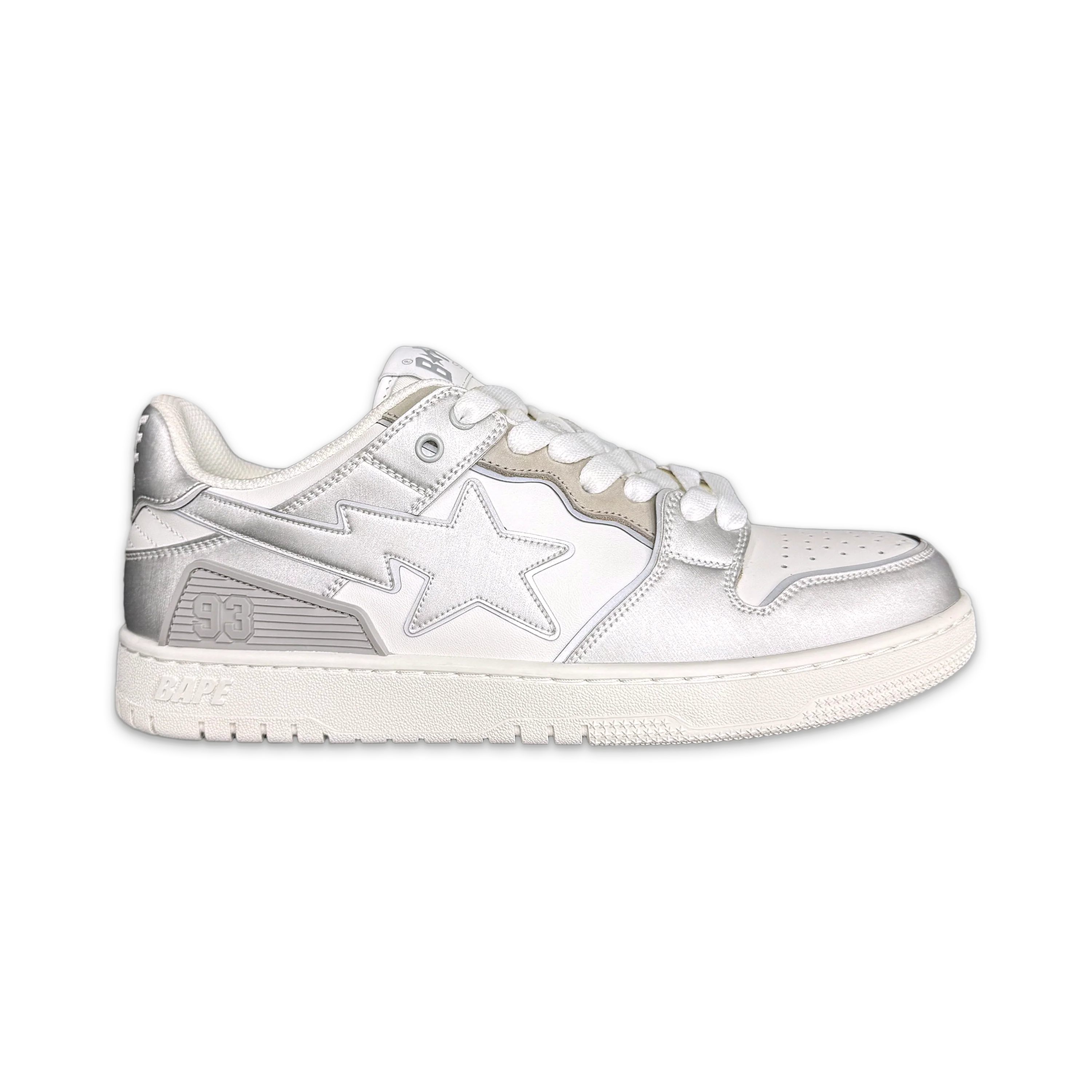 Sk8 Sta #4 White Silver