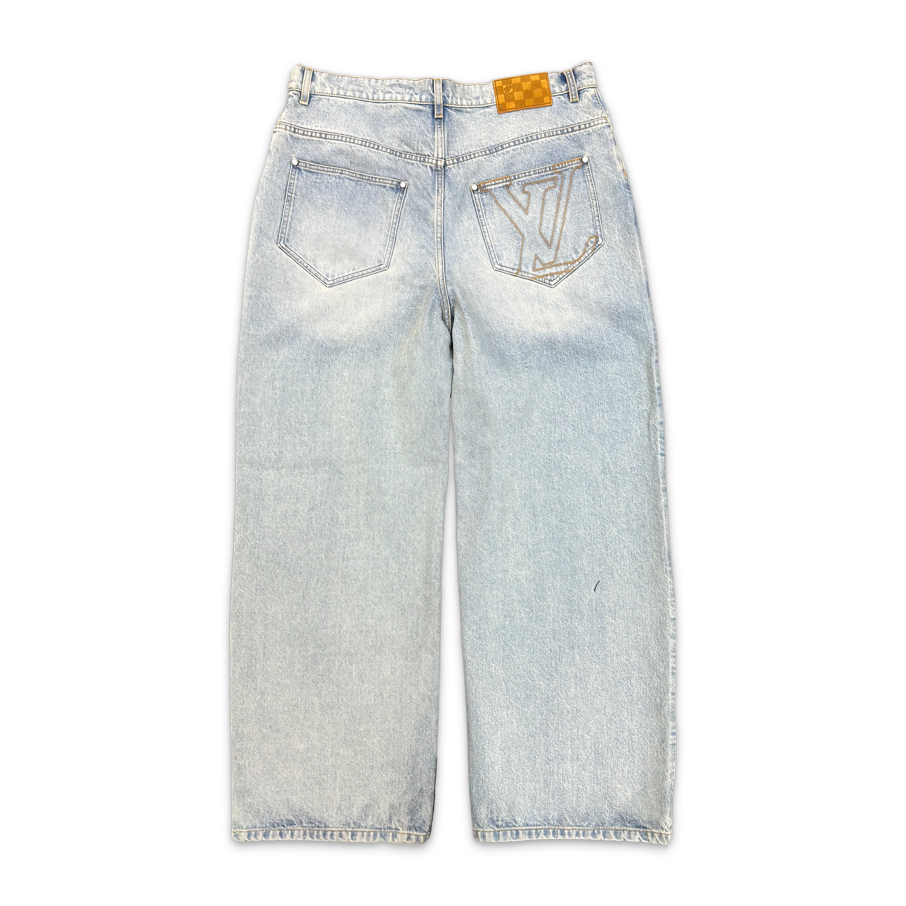 Skate Wide Leg Fit Denim Pants "Light Wash" - Image 2