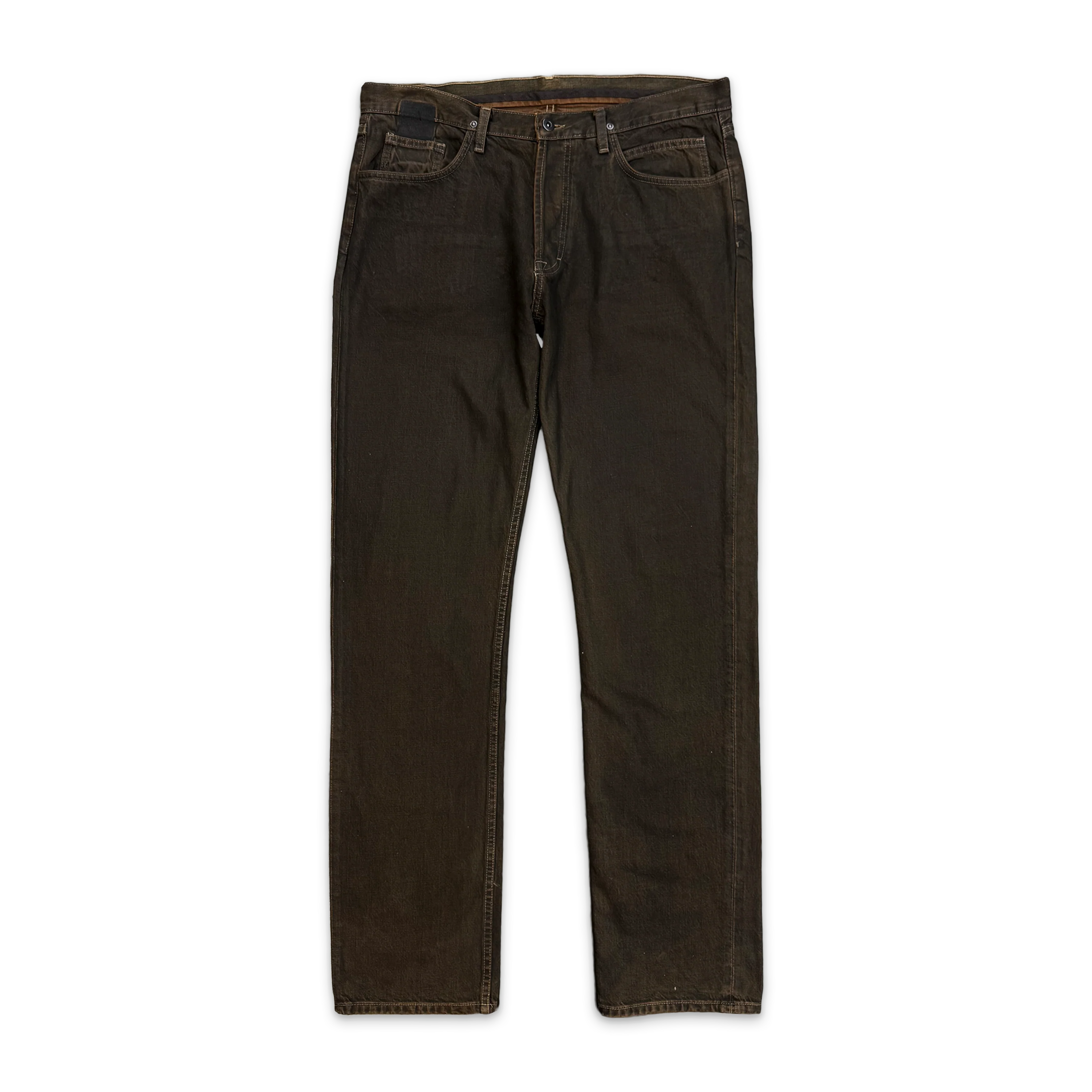 Slab Wax Straight Denim Jeans "Mud Wash"