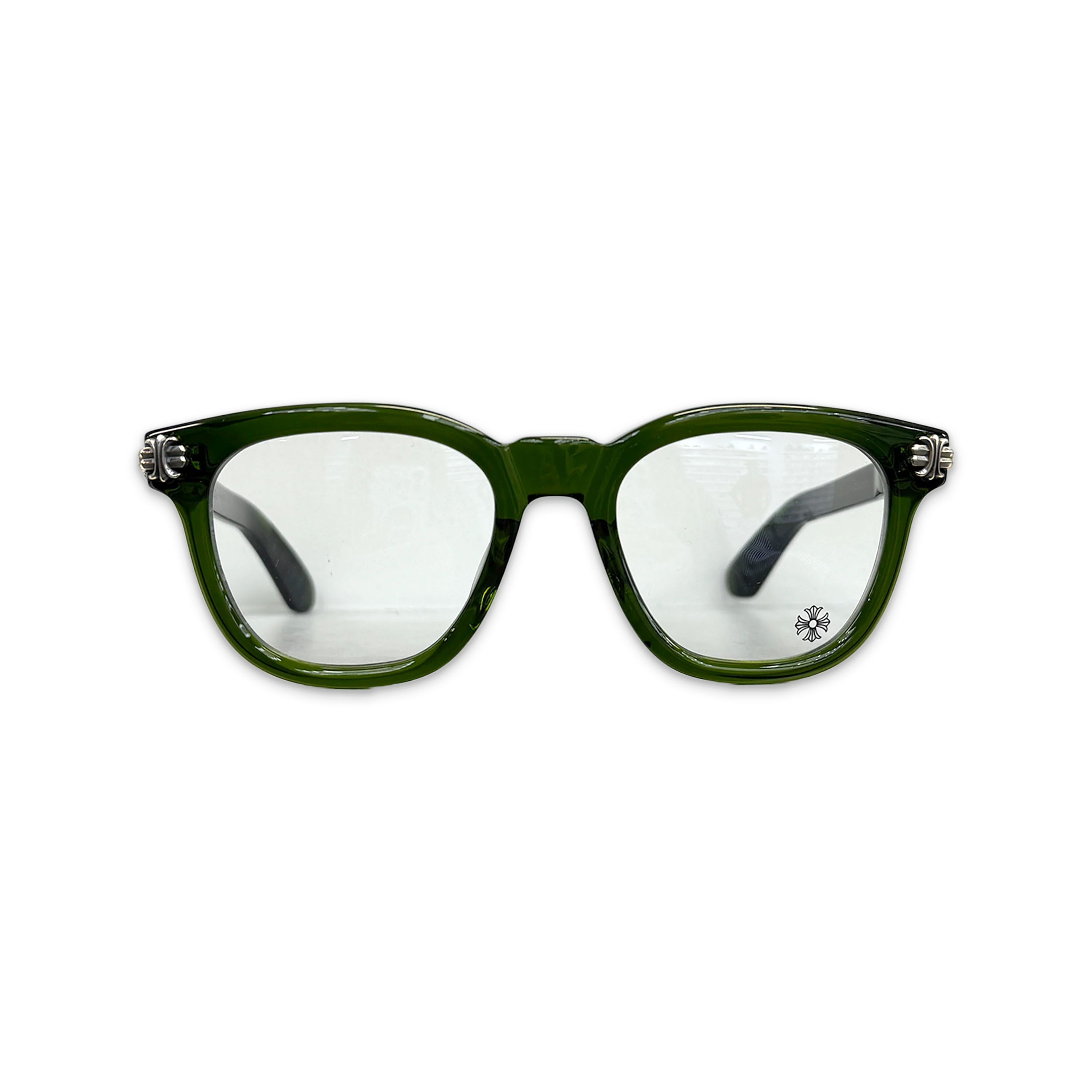 Smoke Show Glasses "Translucent Green/Silver"