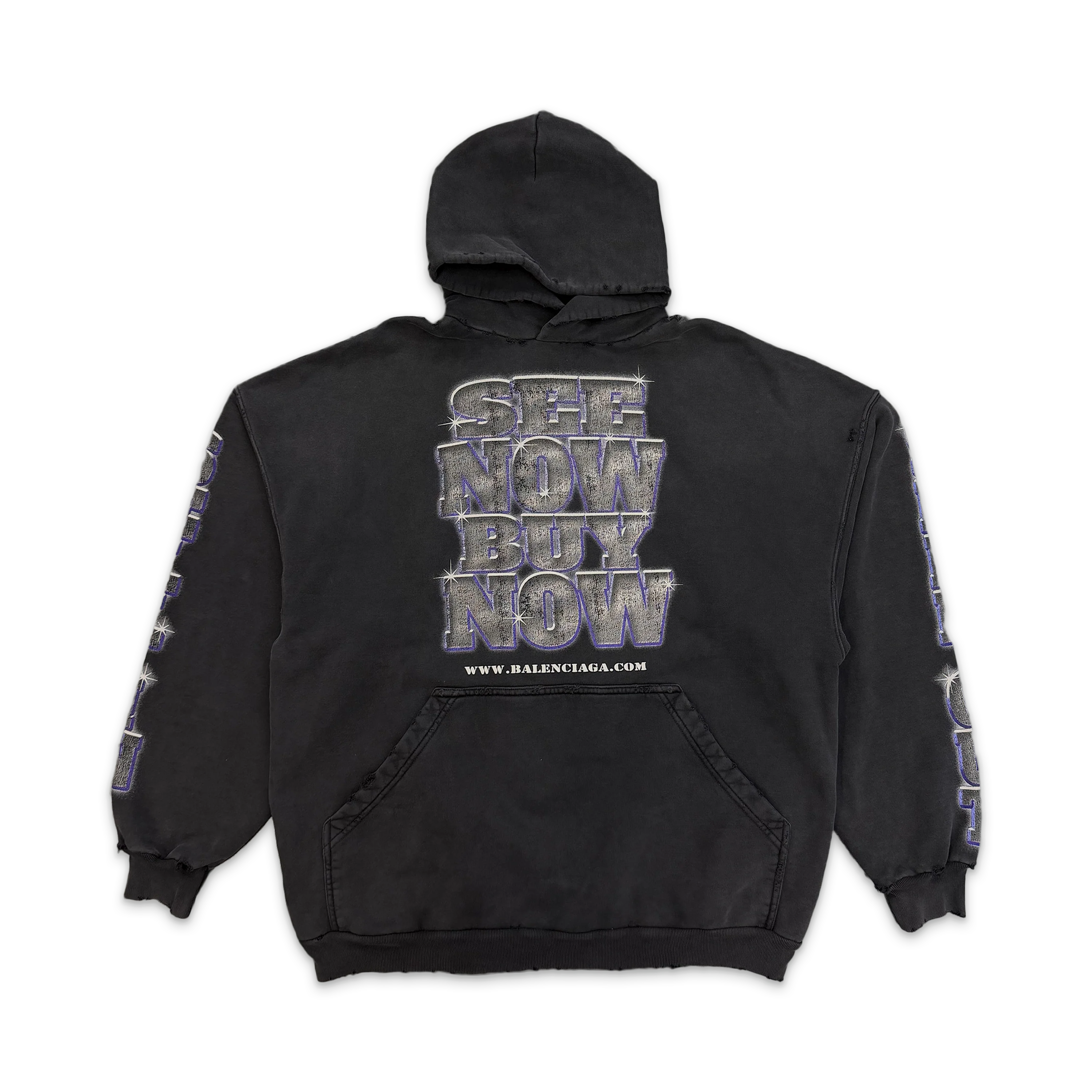 SNBN Large Fit Hoodie "Washed Black"