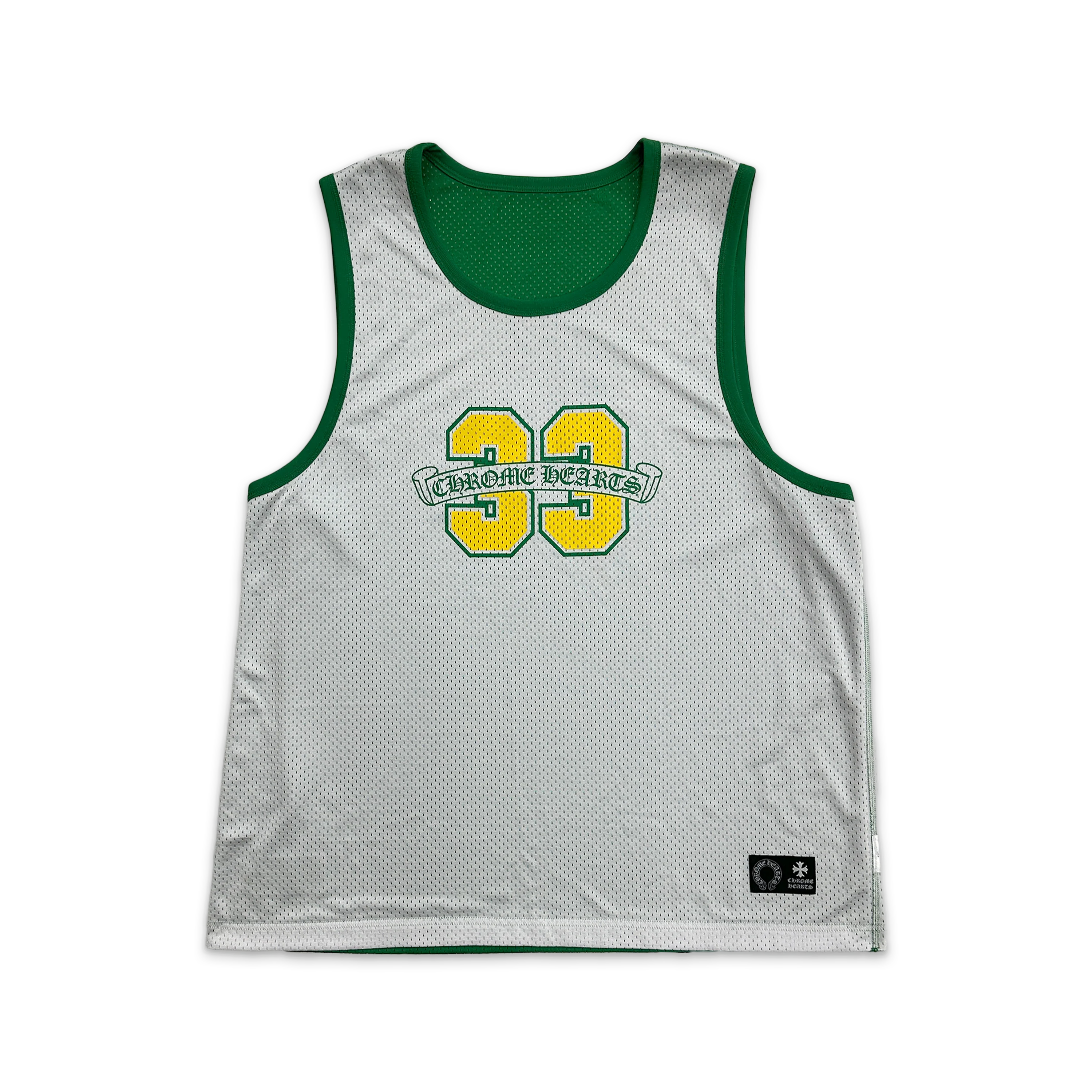 Sports Mesh Reversible Basketball Jersey “Green/Yellow” - Image 3