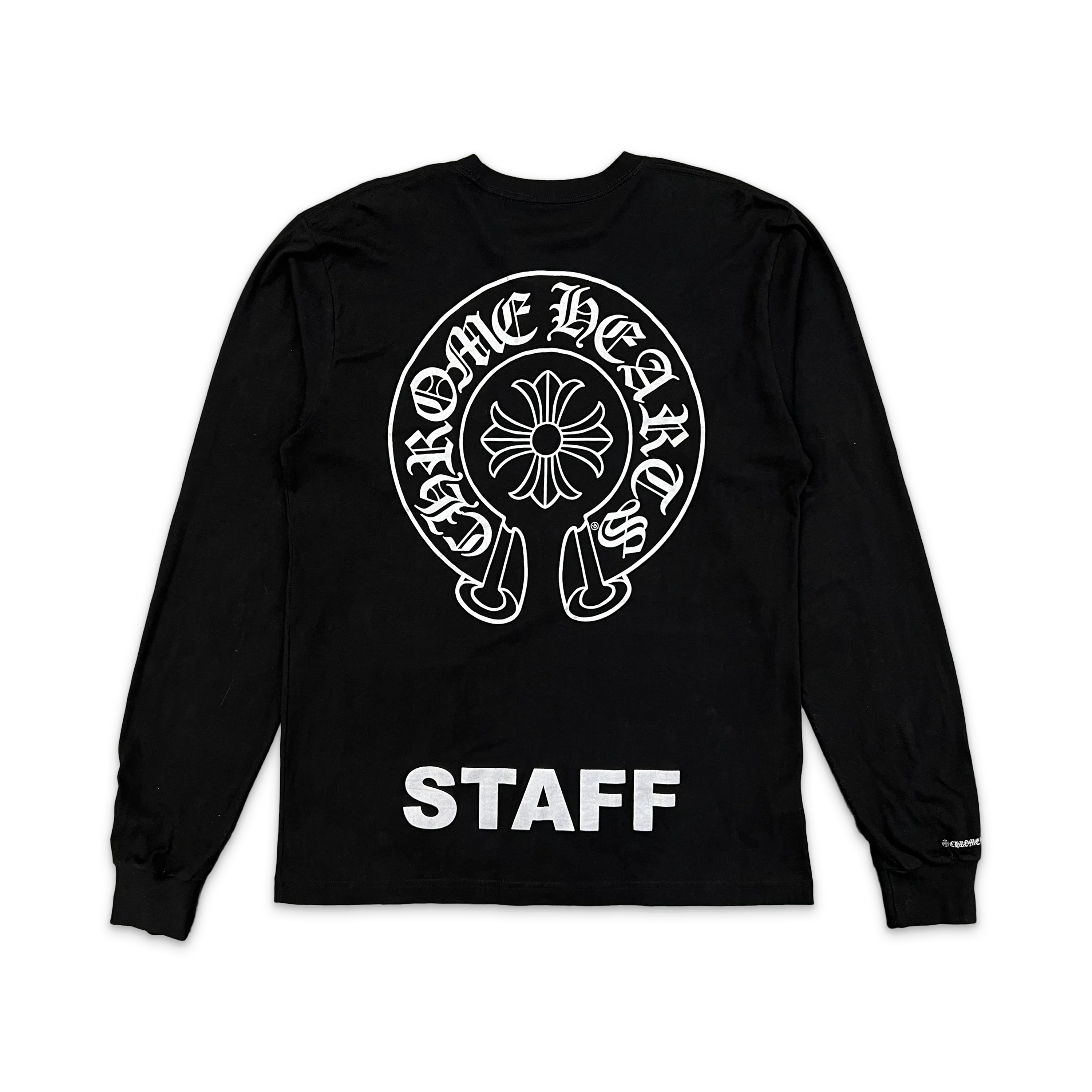 Staff Horseshoe Pocket L/S Tee "Black/Silver" - Image 2