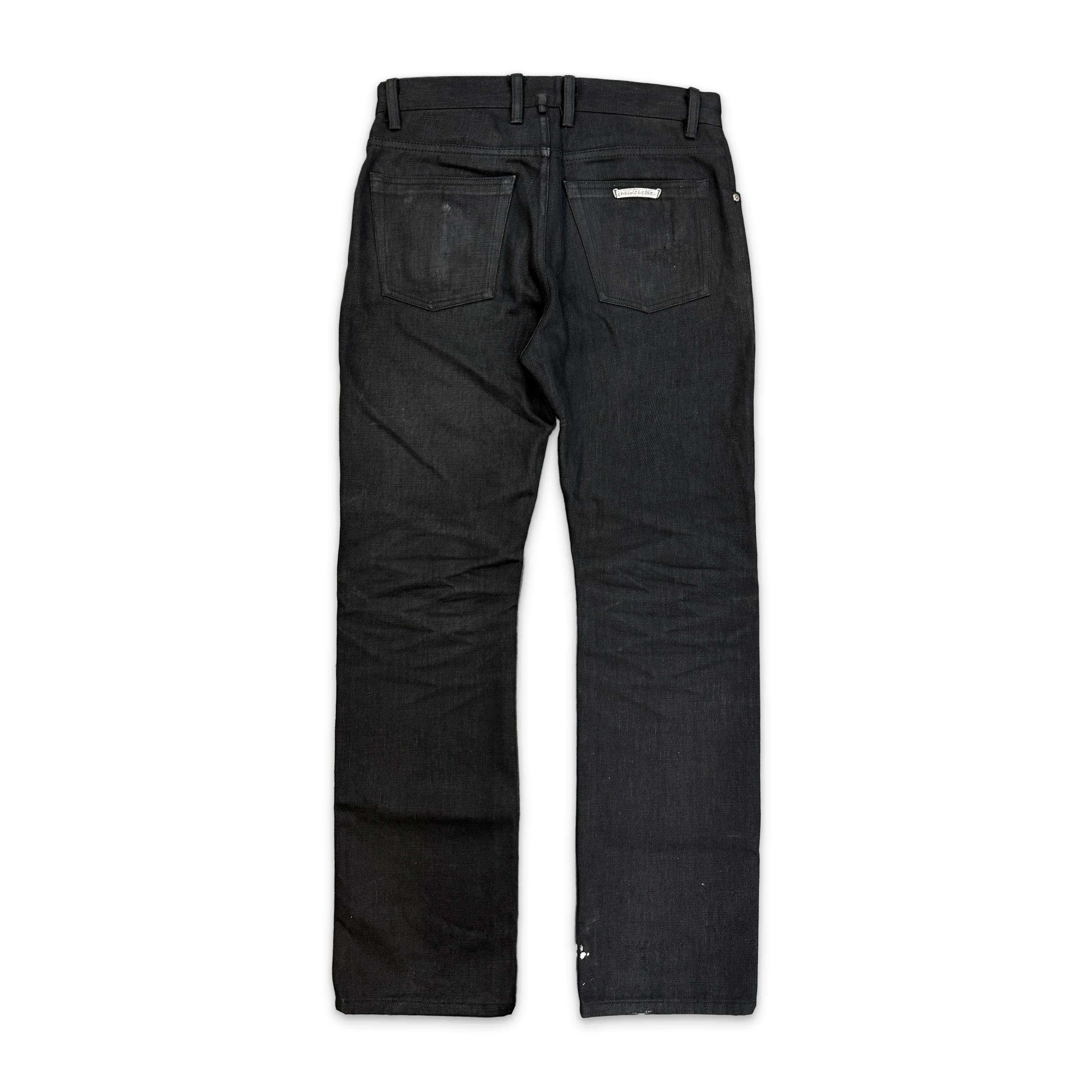 Straight Leg Japanese Denim Jeans "Black" - Image 2