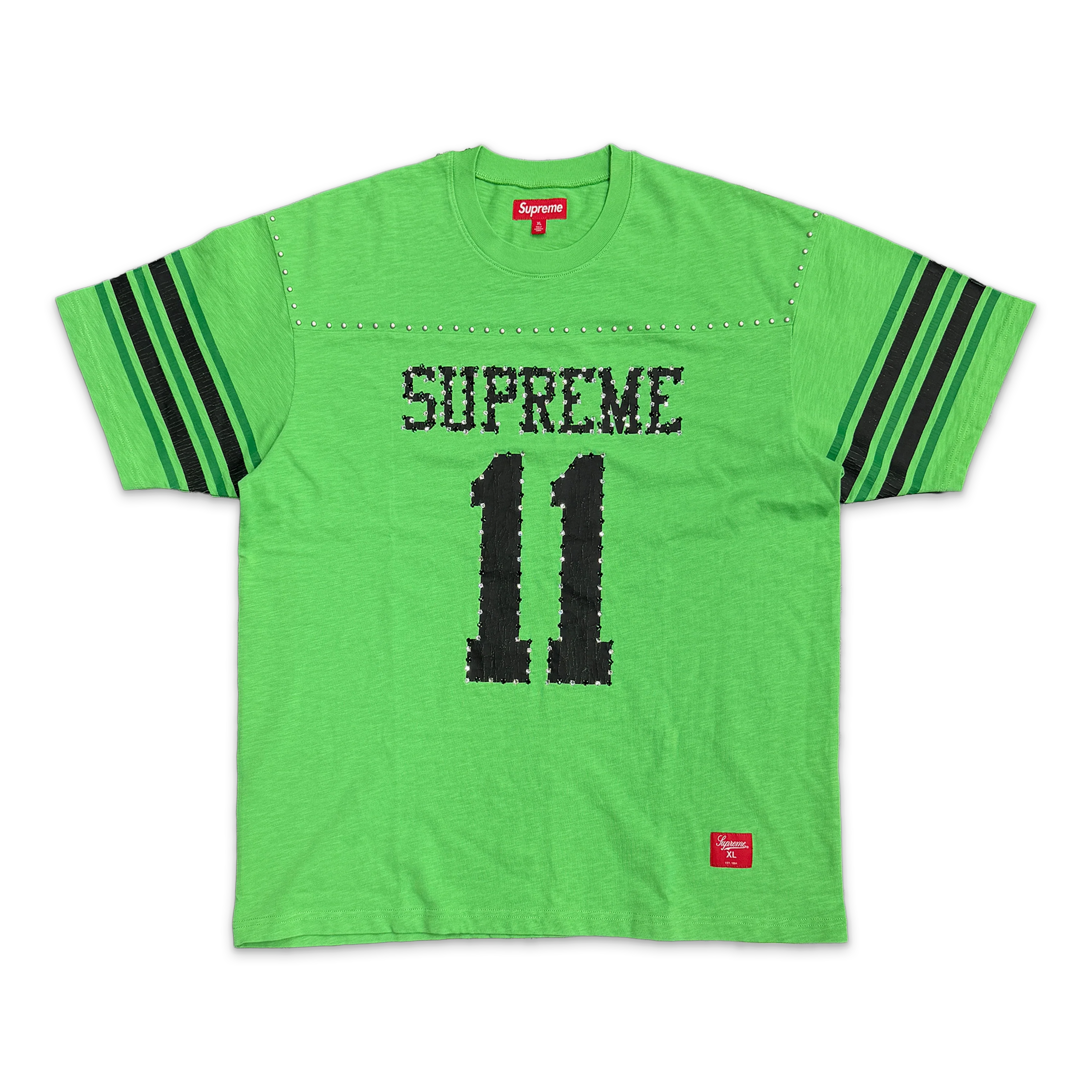 Studded Football Top "Green"