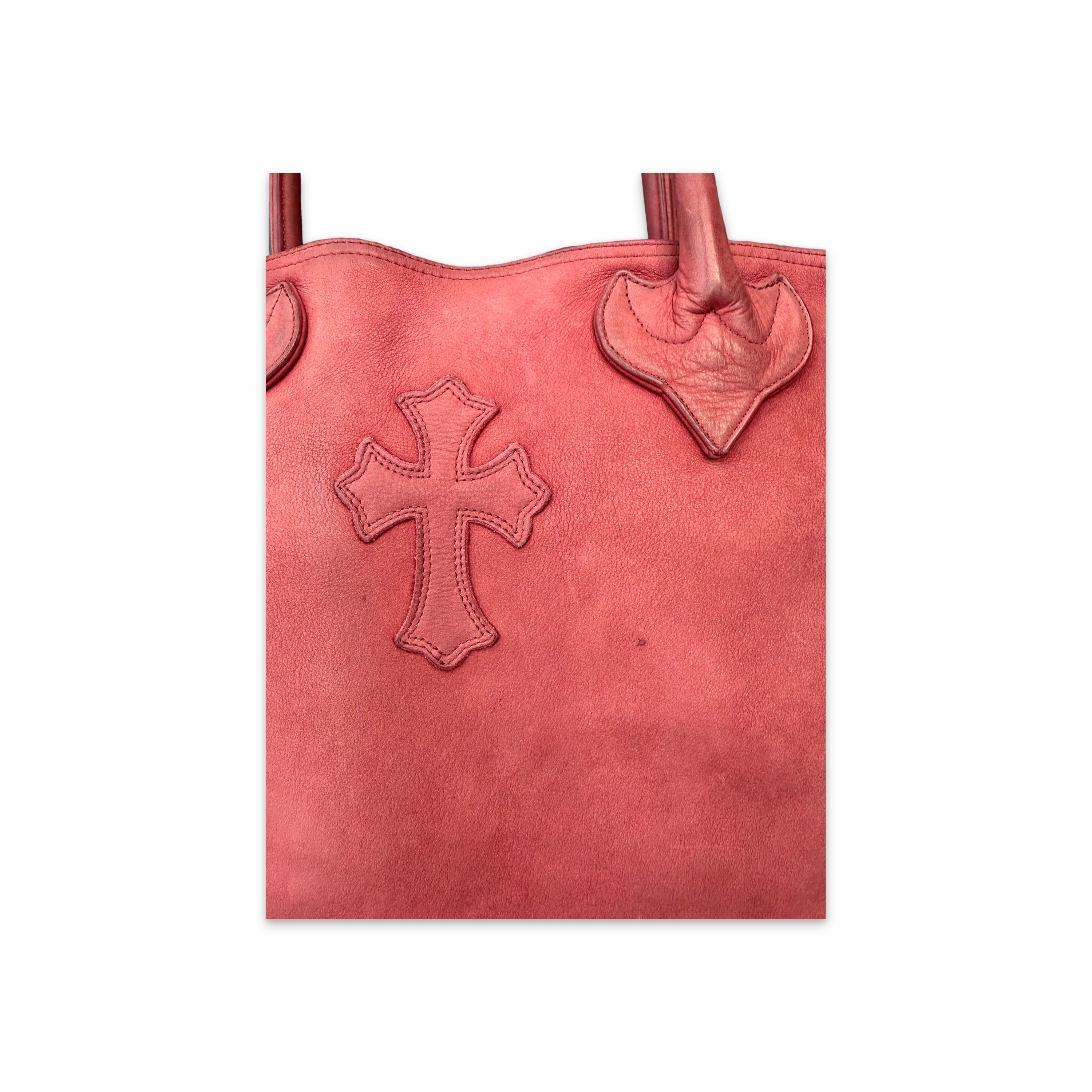 Suede Cross Tote Bag "Red" - Image 5