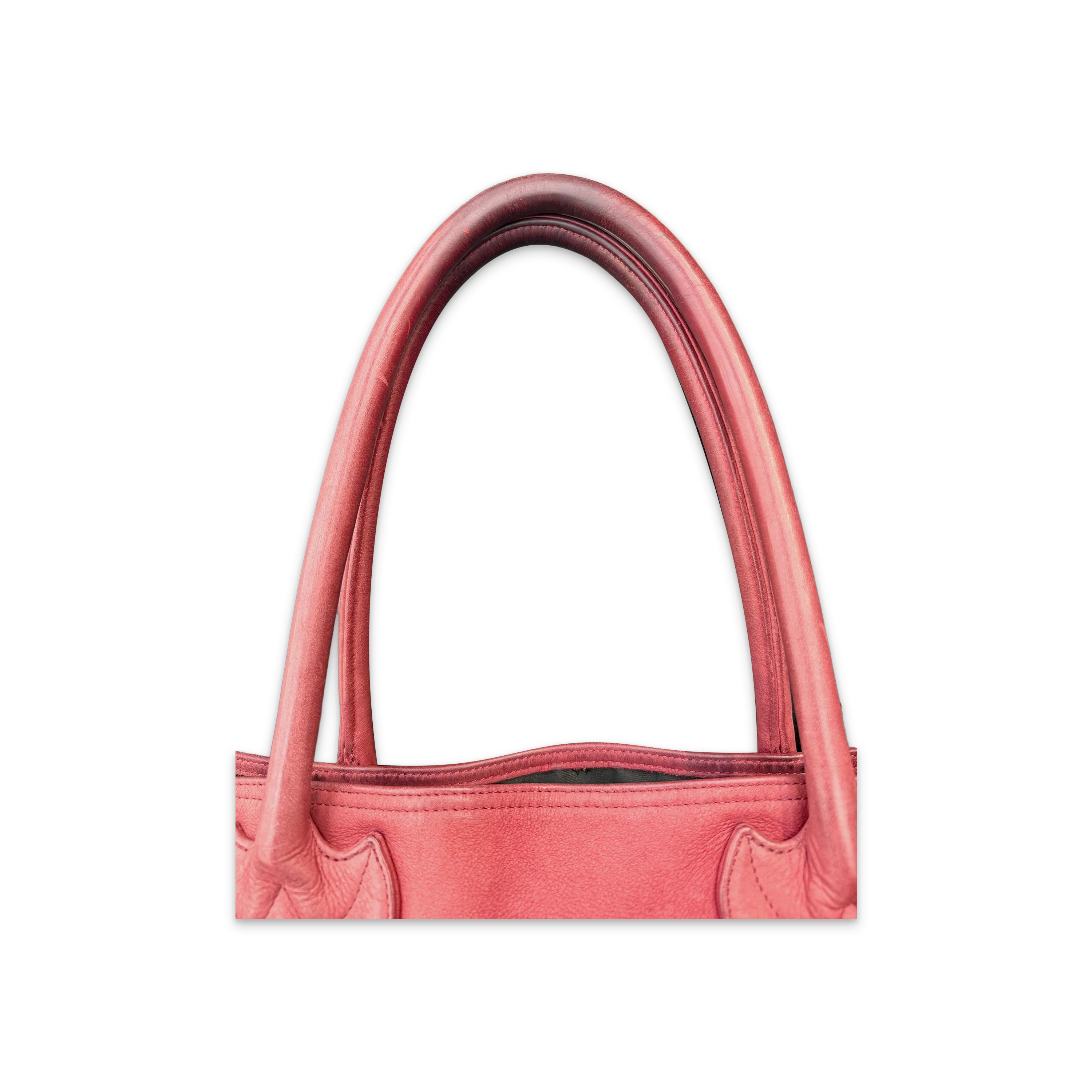 Suede Cross Tote Bag "Red" - Image 6