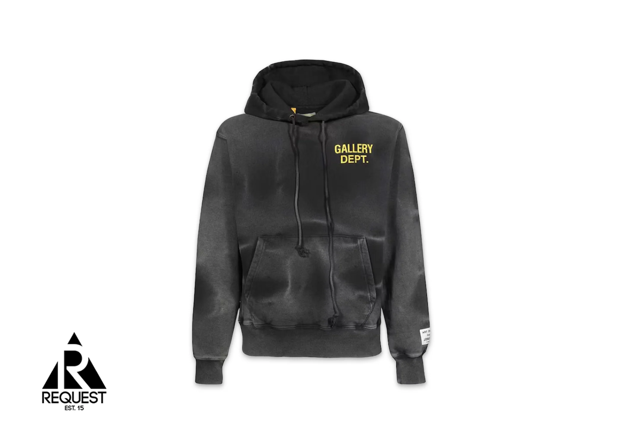 Sun Faded English Logo Hoodie "Black"