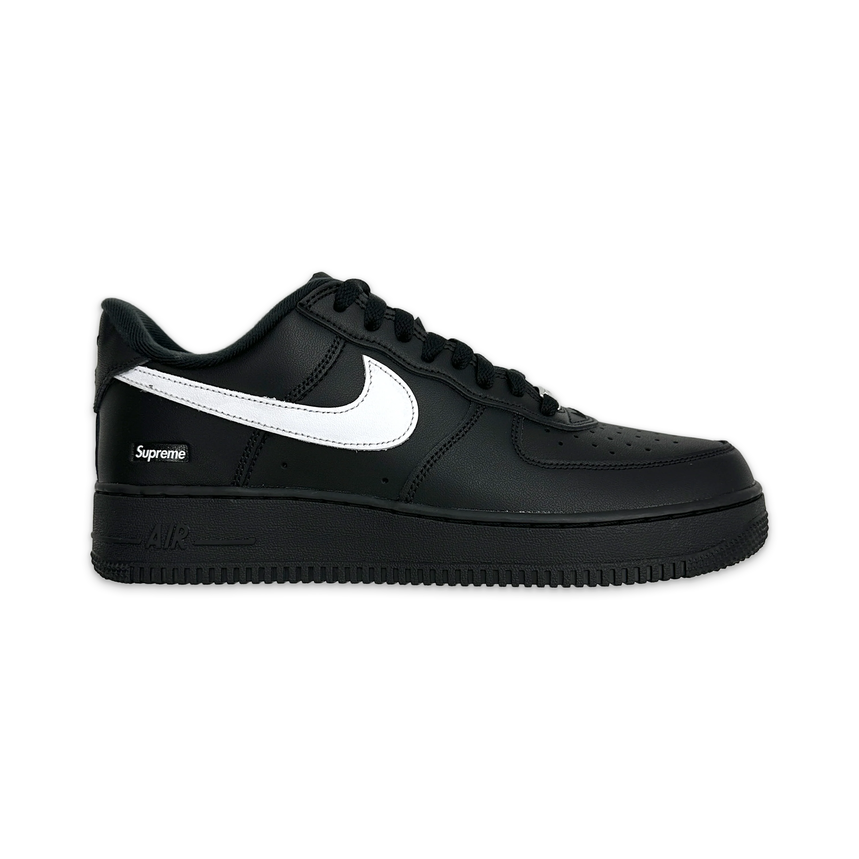 Supreme Air Force 1 Low White Swoosh “Black”