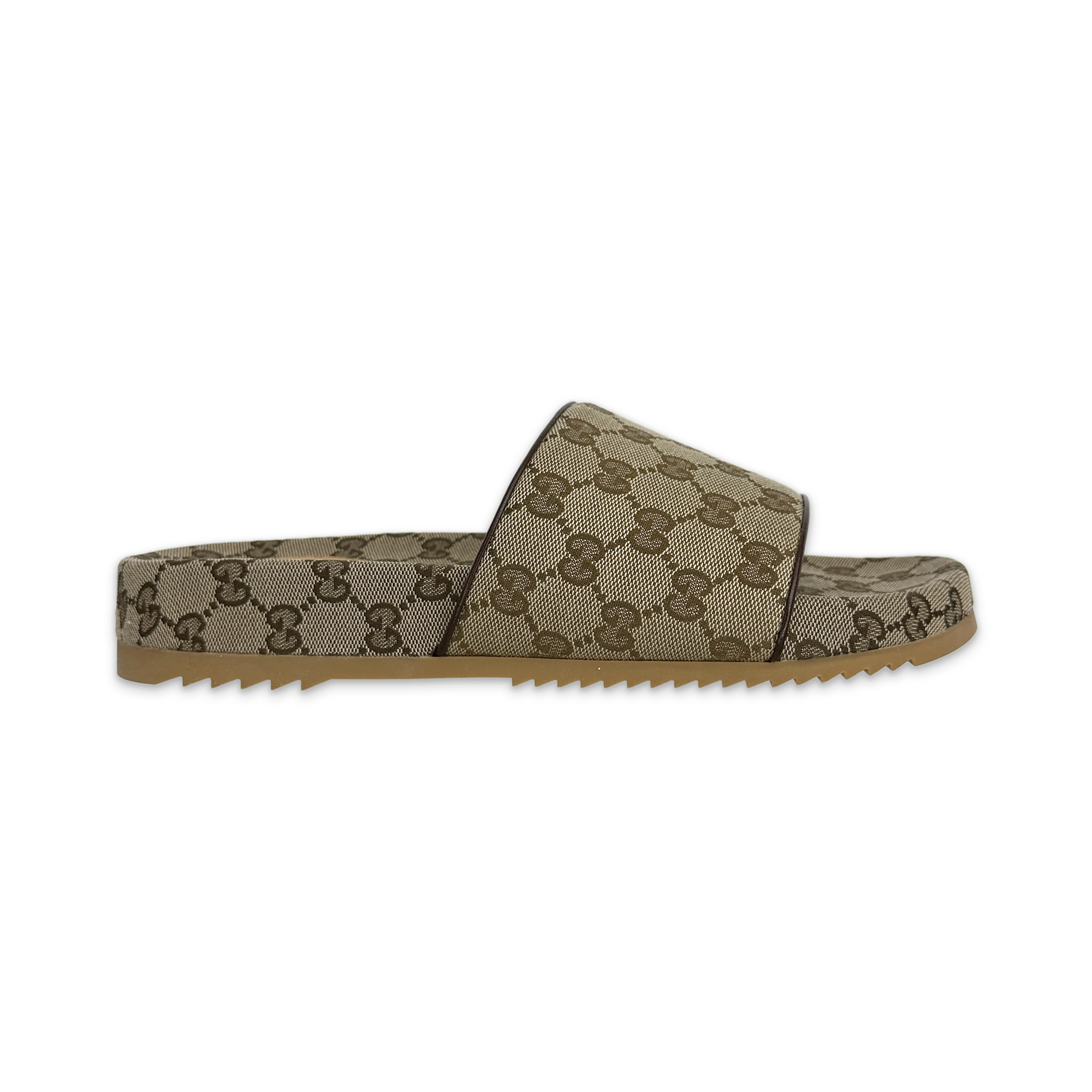 Supreme GG Canvas Slides "Camel Ebony"