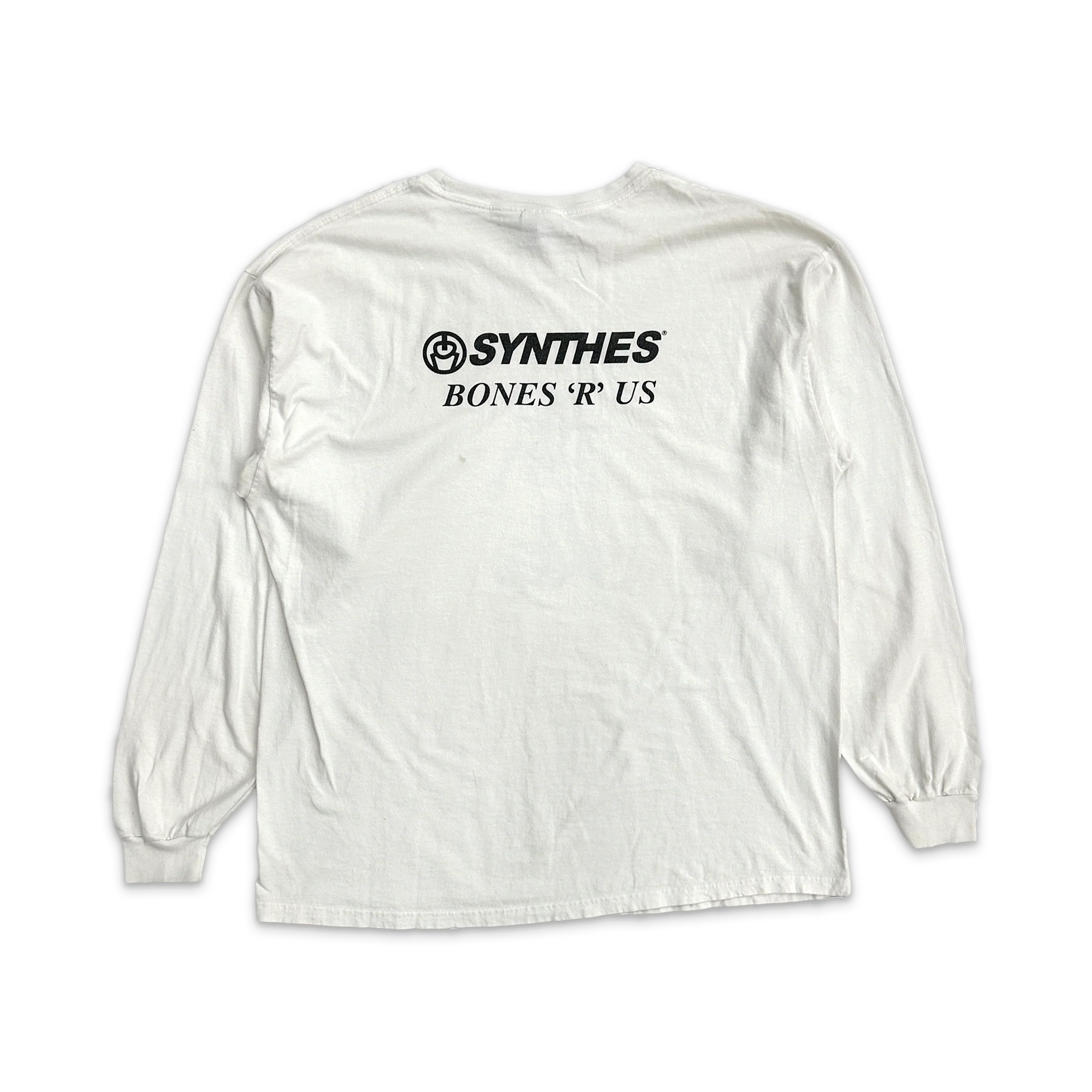 Synthes Bones R Us Vintage Long Sleeve Tee "White" - Image 2