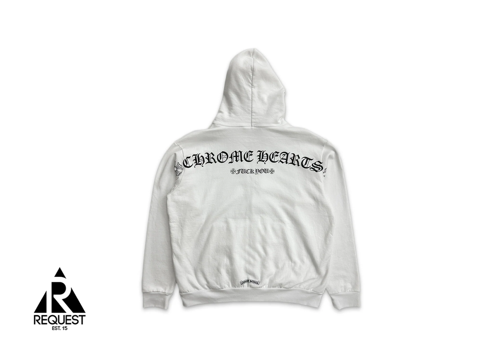 T-Logo Script Letters Zip Up Hoodie "White" - Image 2