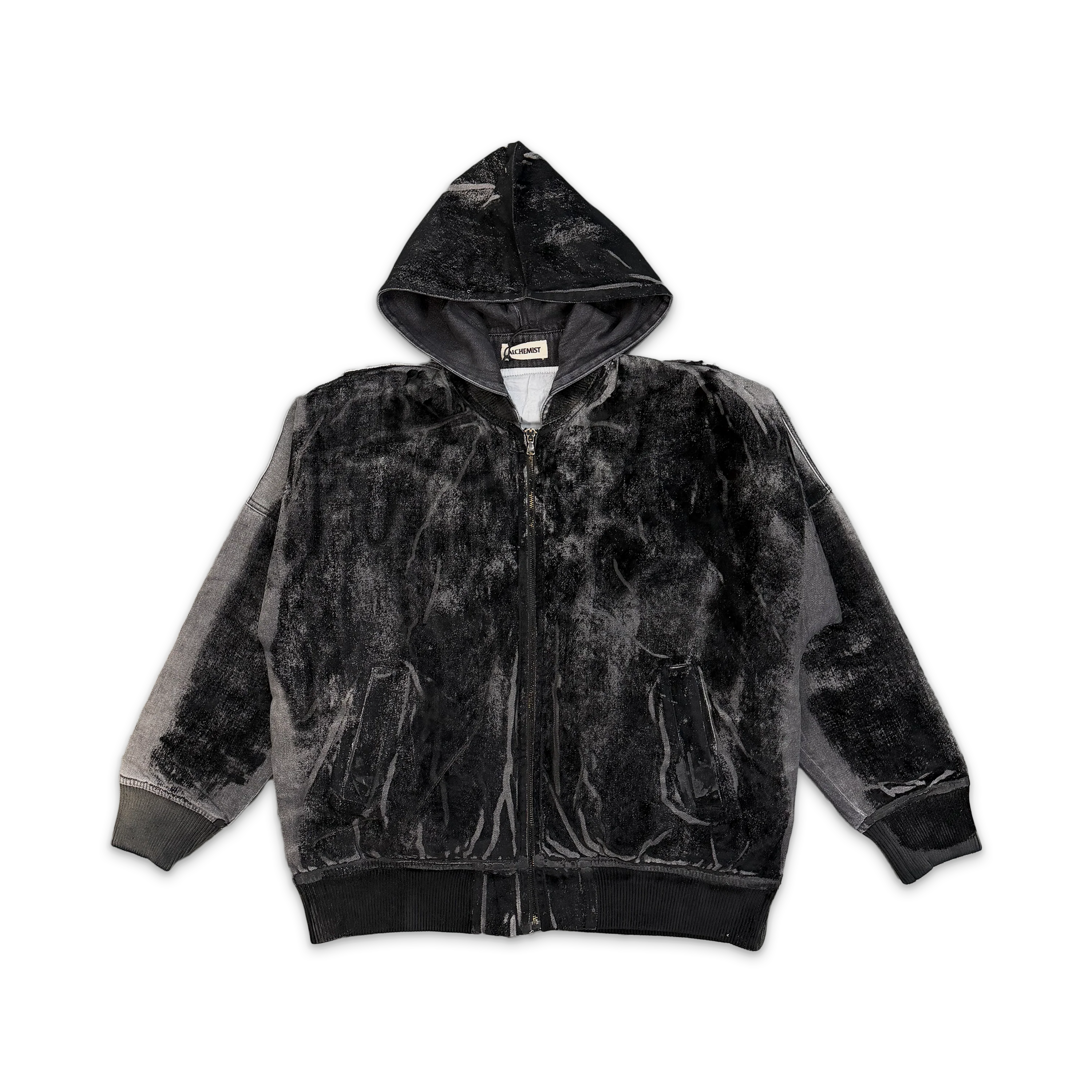 Teddy Jacket "Flocked Black"