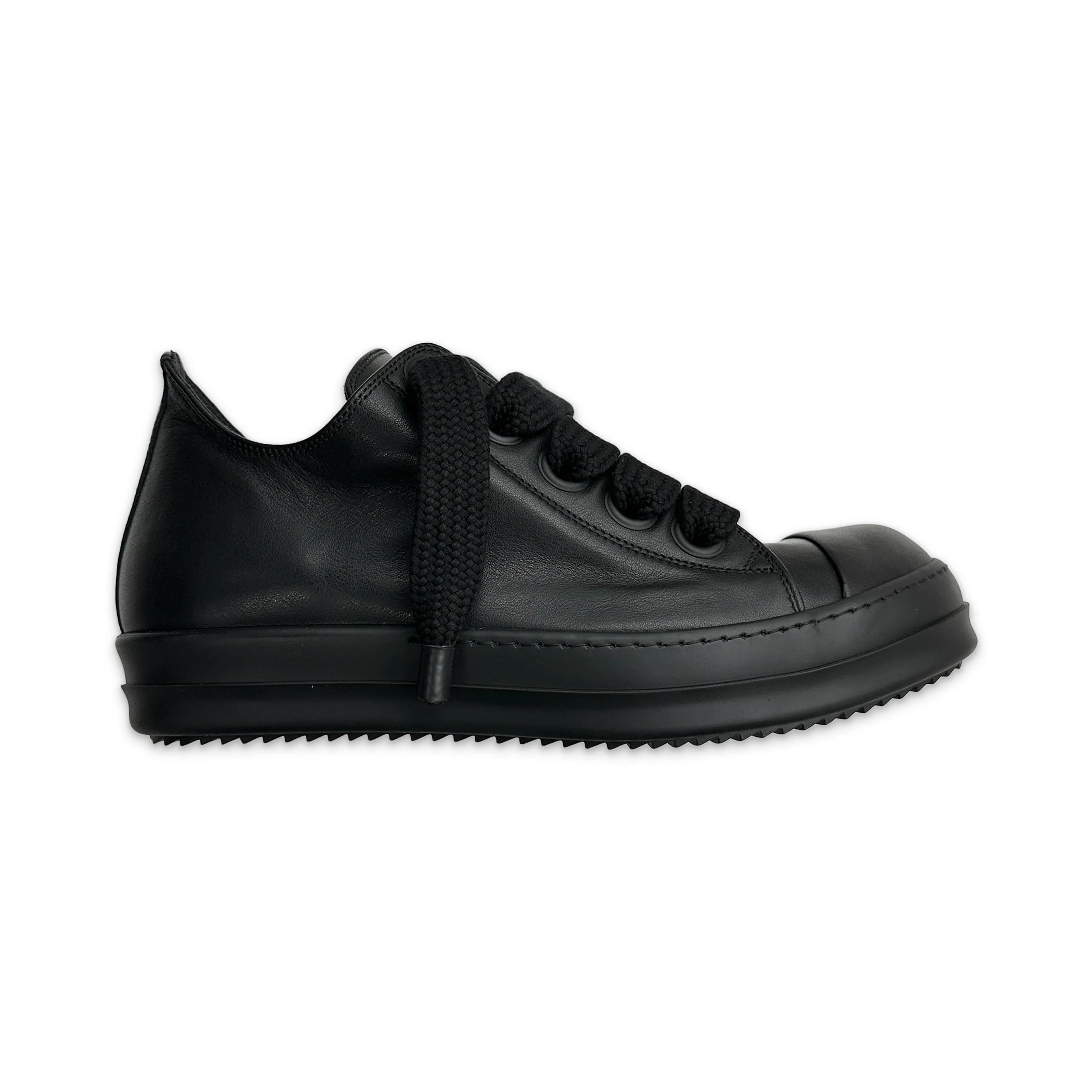 Temple Jumbo Lace Leather Ramones Low "Triple Black"