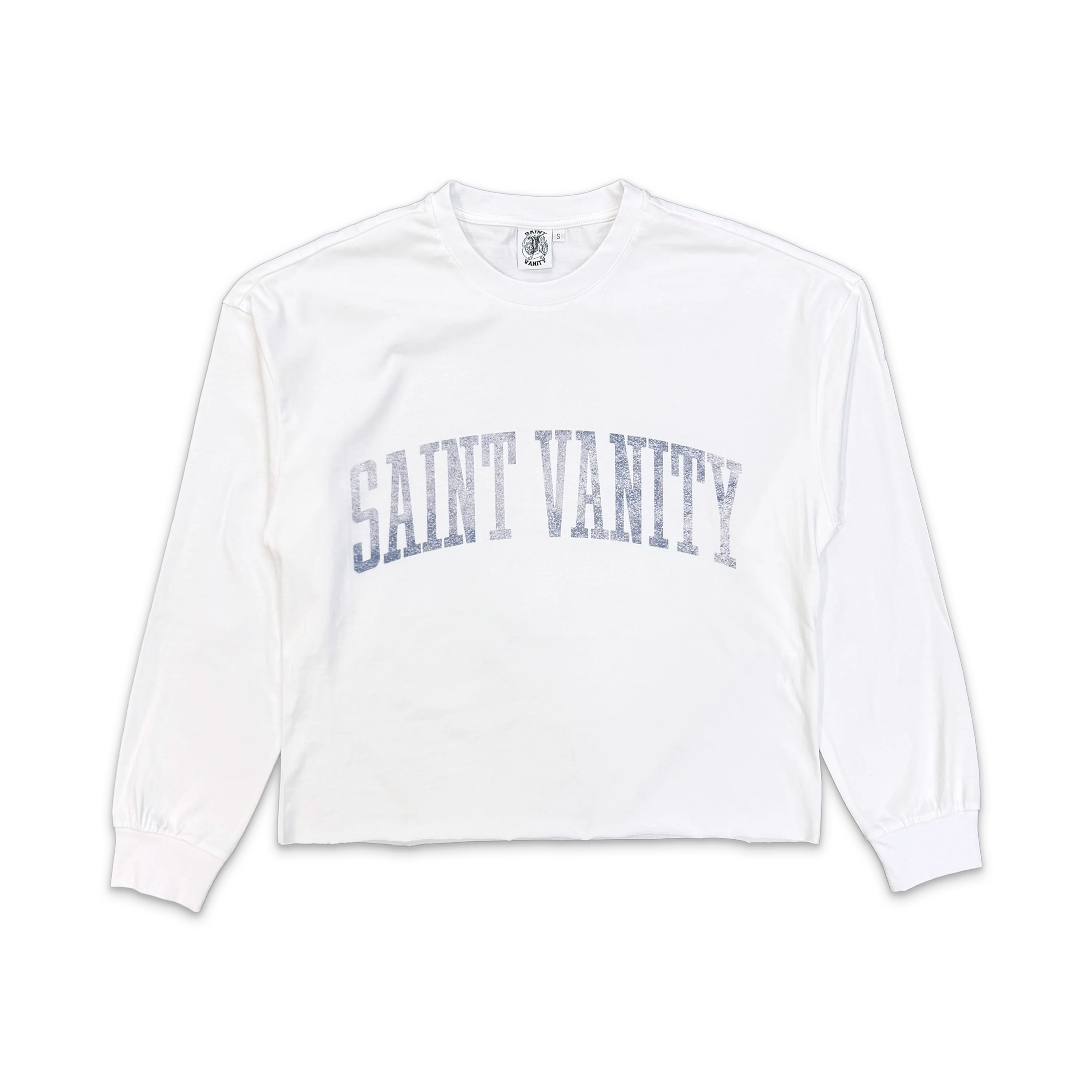 The Standard Logo L/S Tee "White Blue"