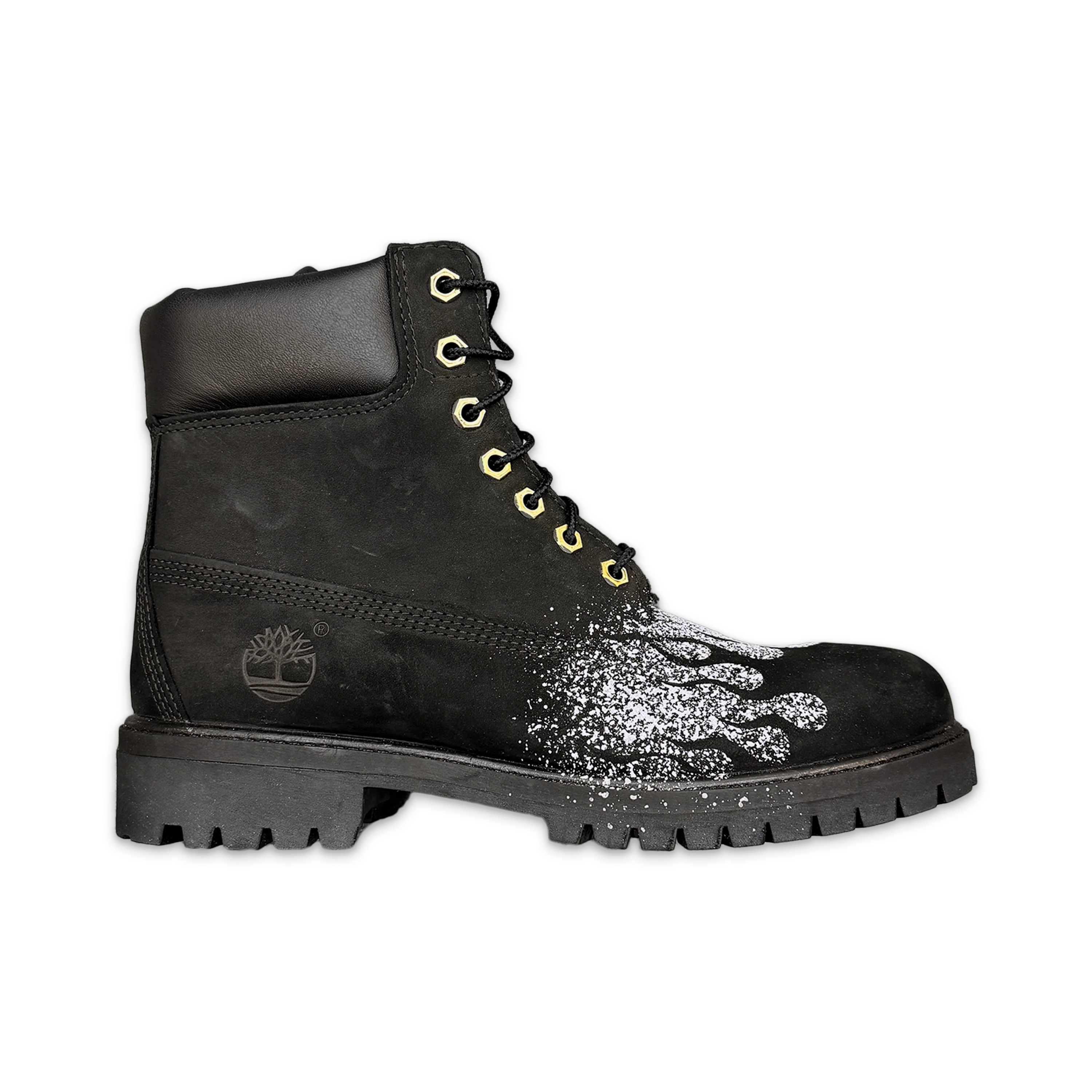Timberland 6 Inch Boot "Black 3M Flames"