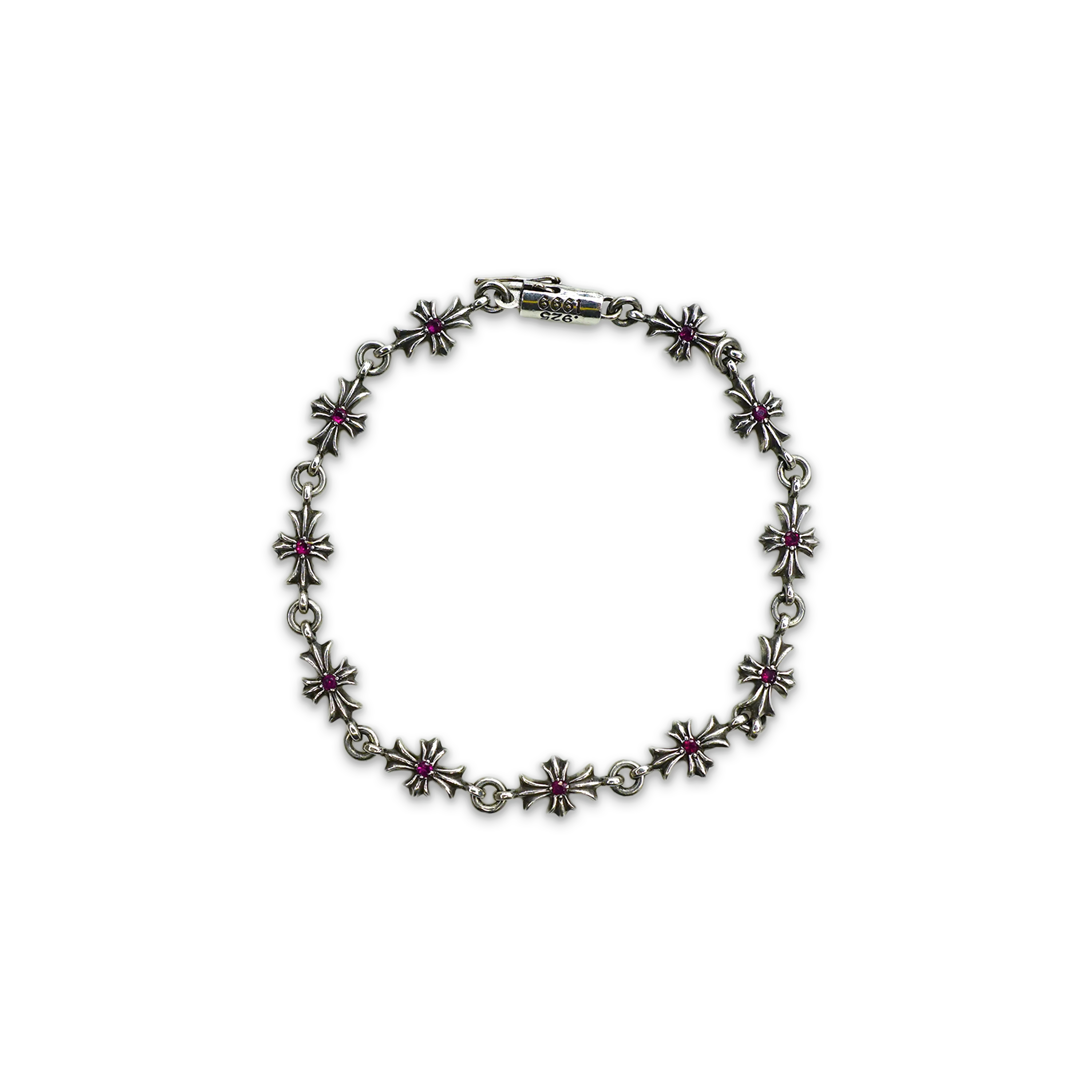 Tiny E Ruby 11 Link Bracelet