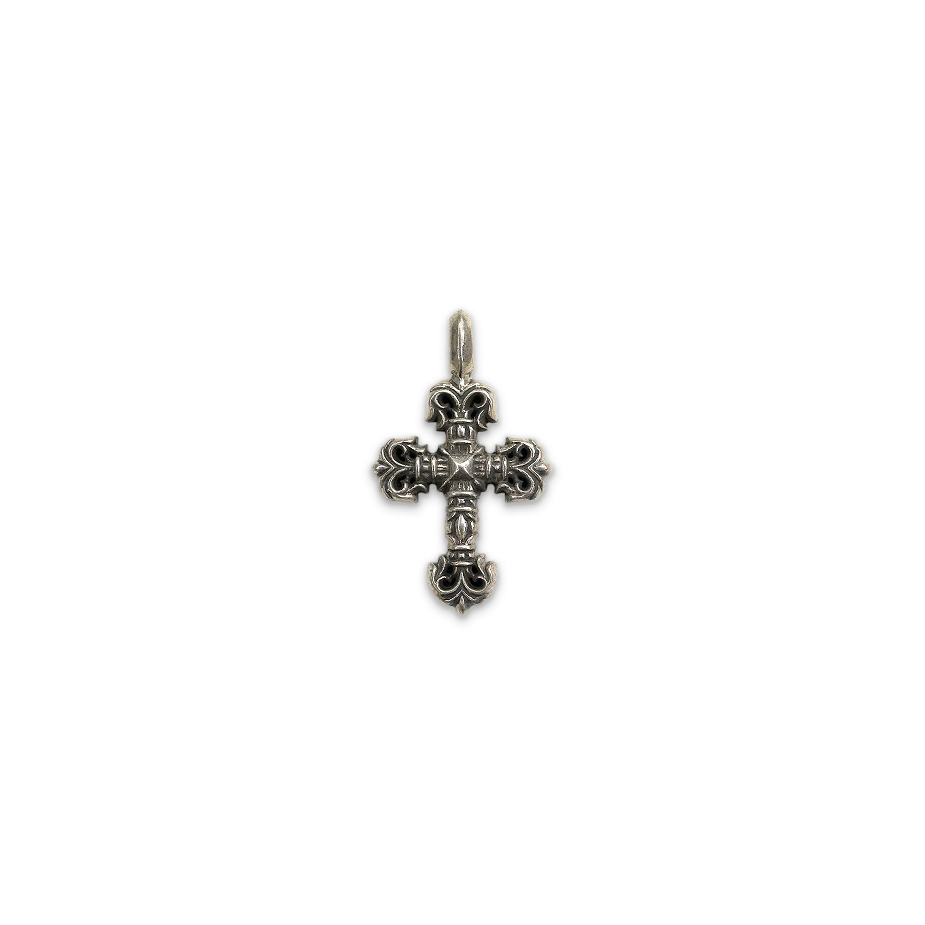 Tiny Filigree Cross Pendant ".925 SIilver"