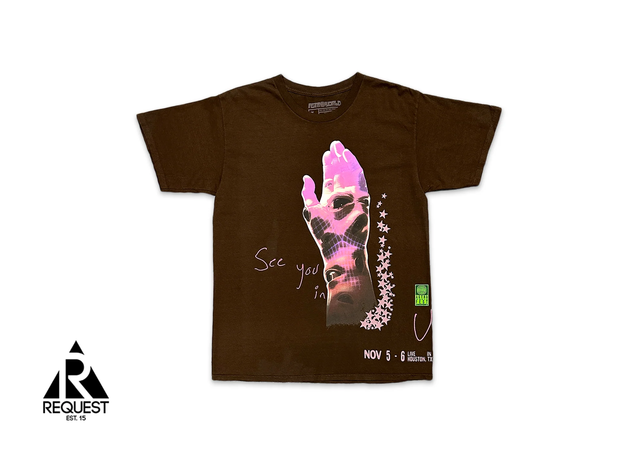 Travis Scott All Seeing Hands Tee "Brown”
