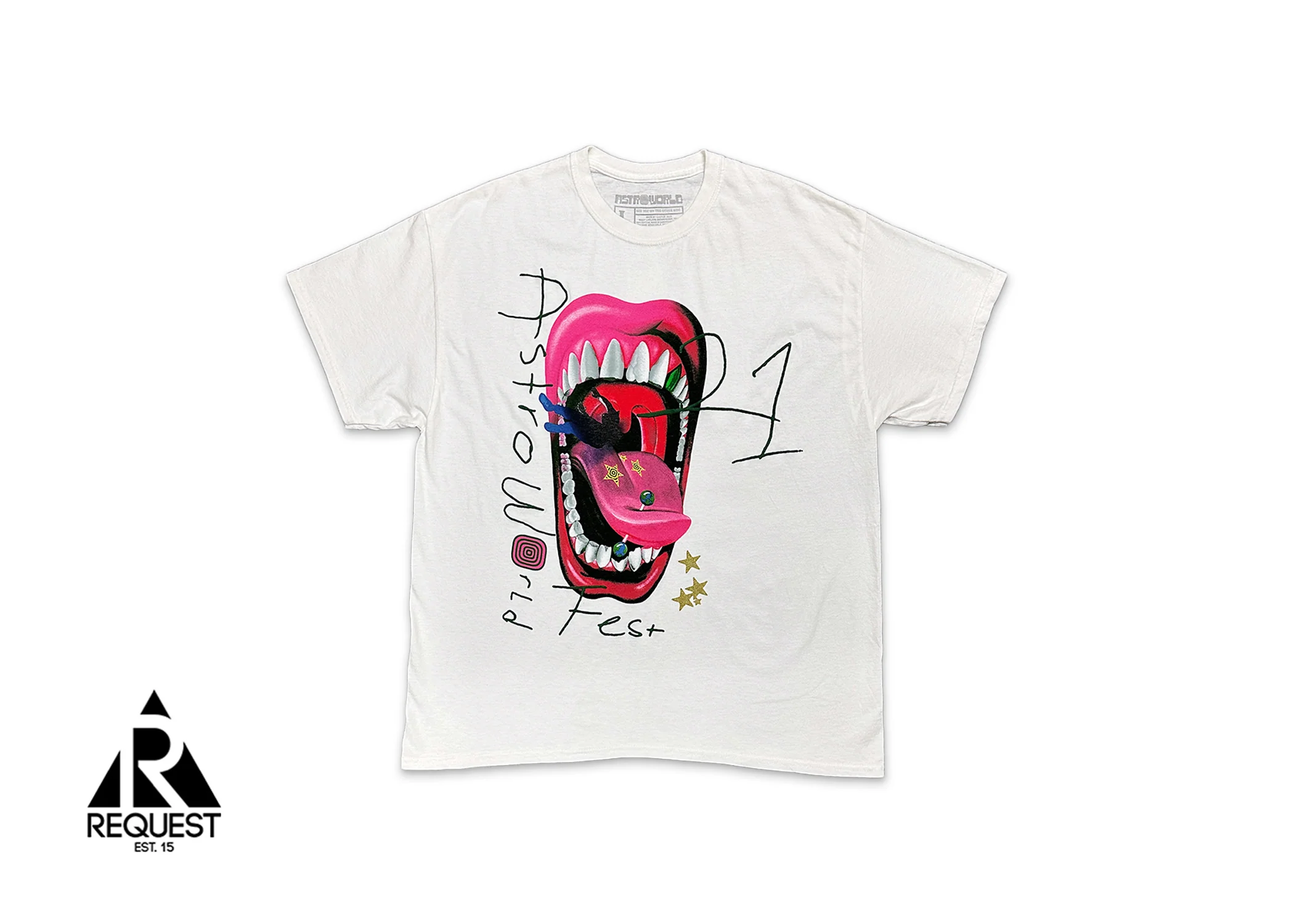 Travis Scott Cactus Jack Mouth Tee "White”