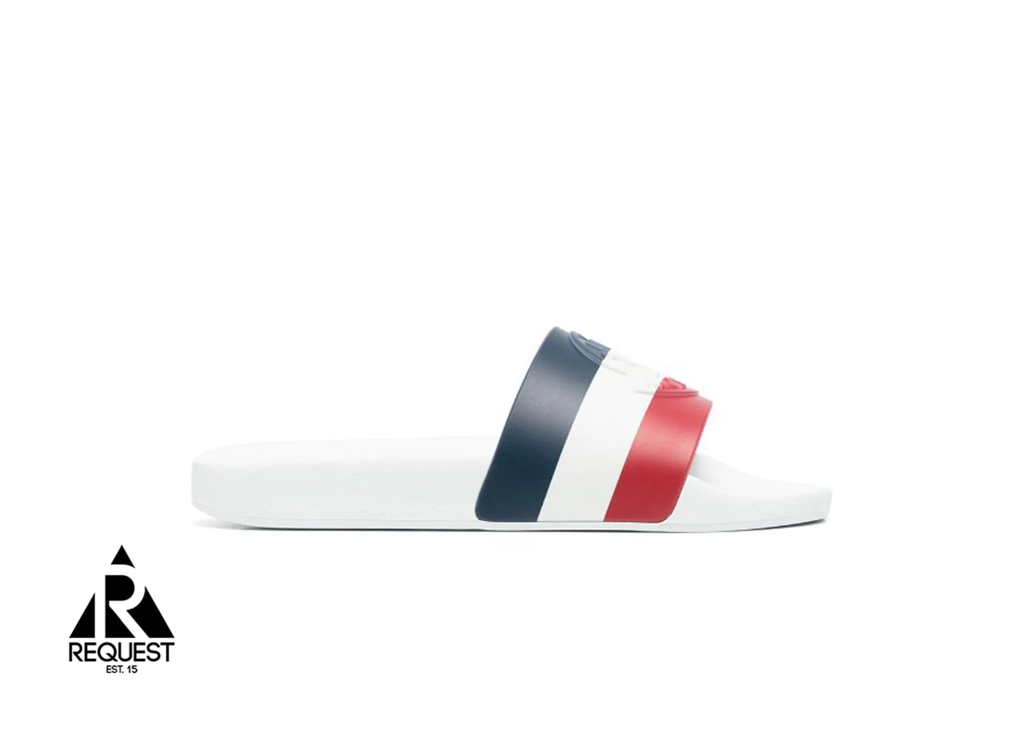 Tri-Stripe Basile Slide “White”