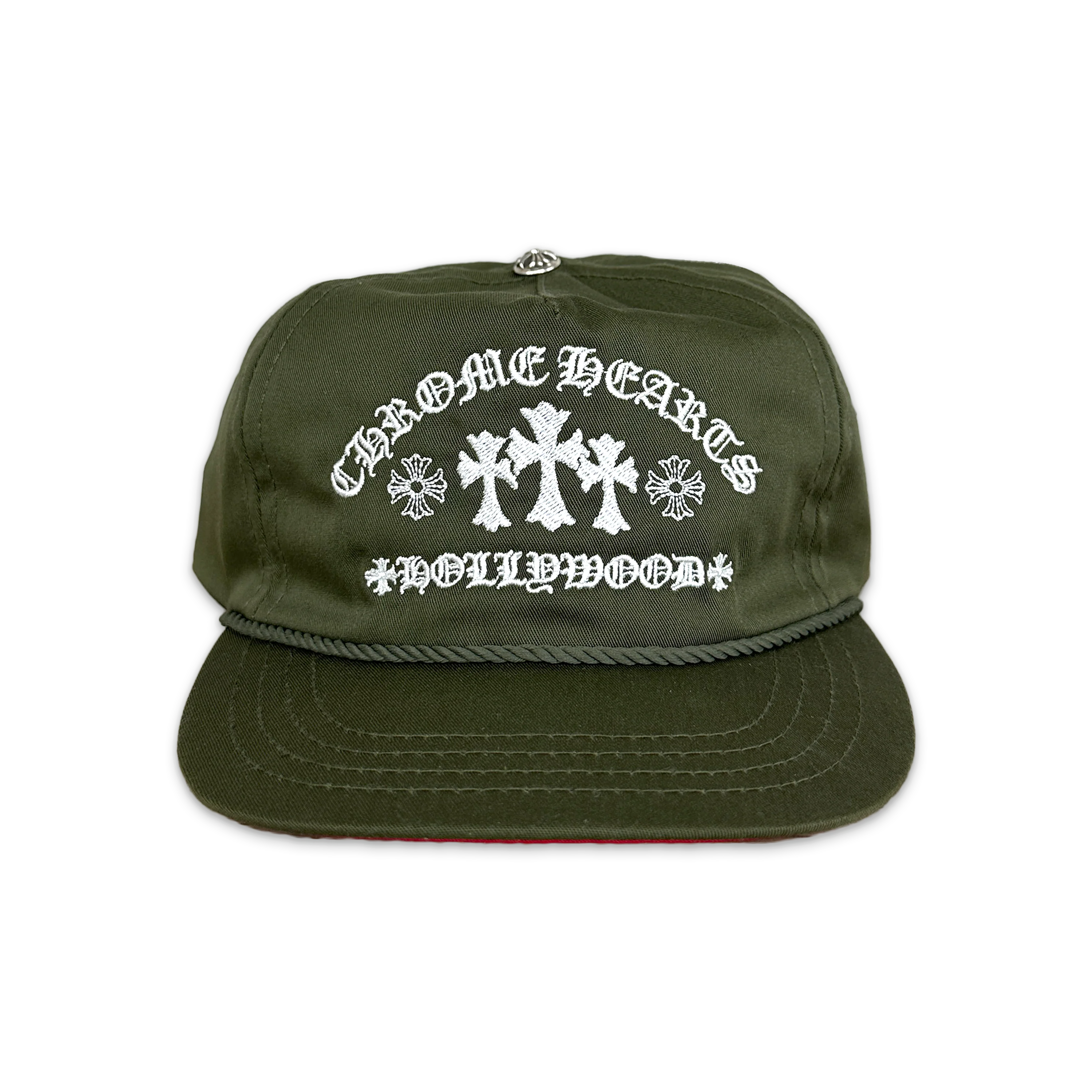 Triple Cross Snapback "Olive & Red"