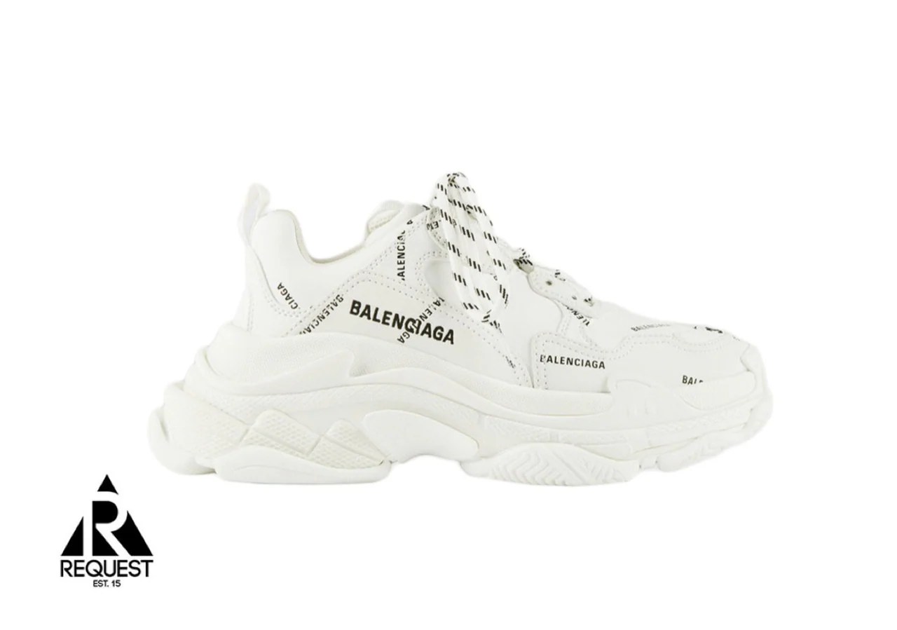Triple S “All Over Logo White”