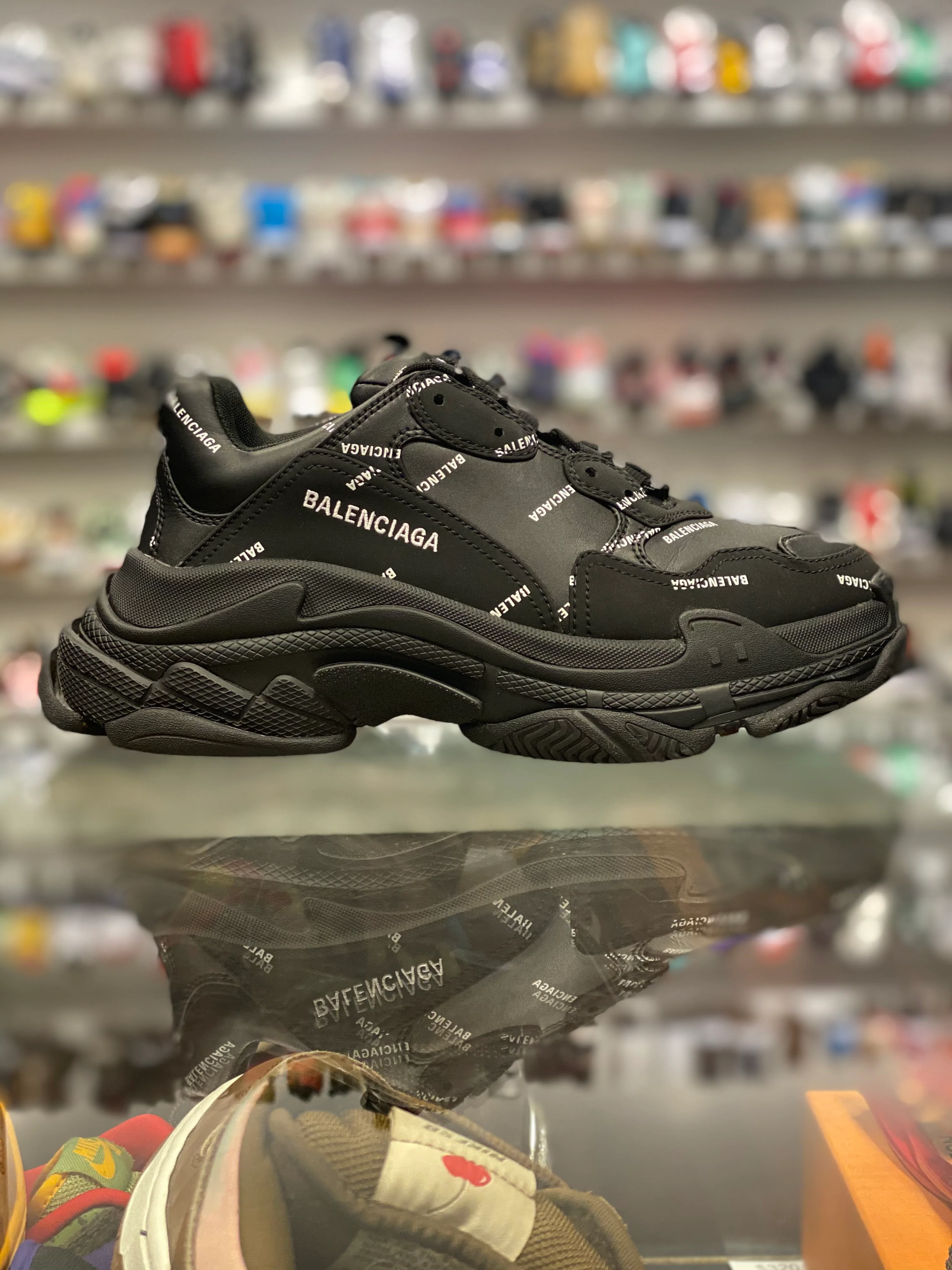 Triple S “Black All Over Logo”