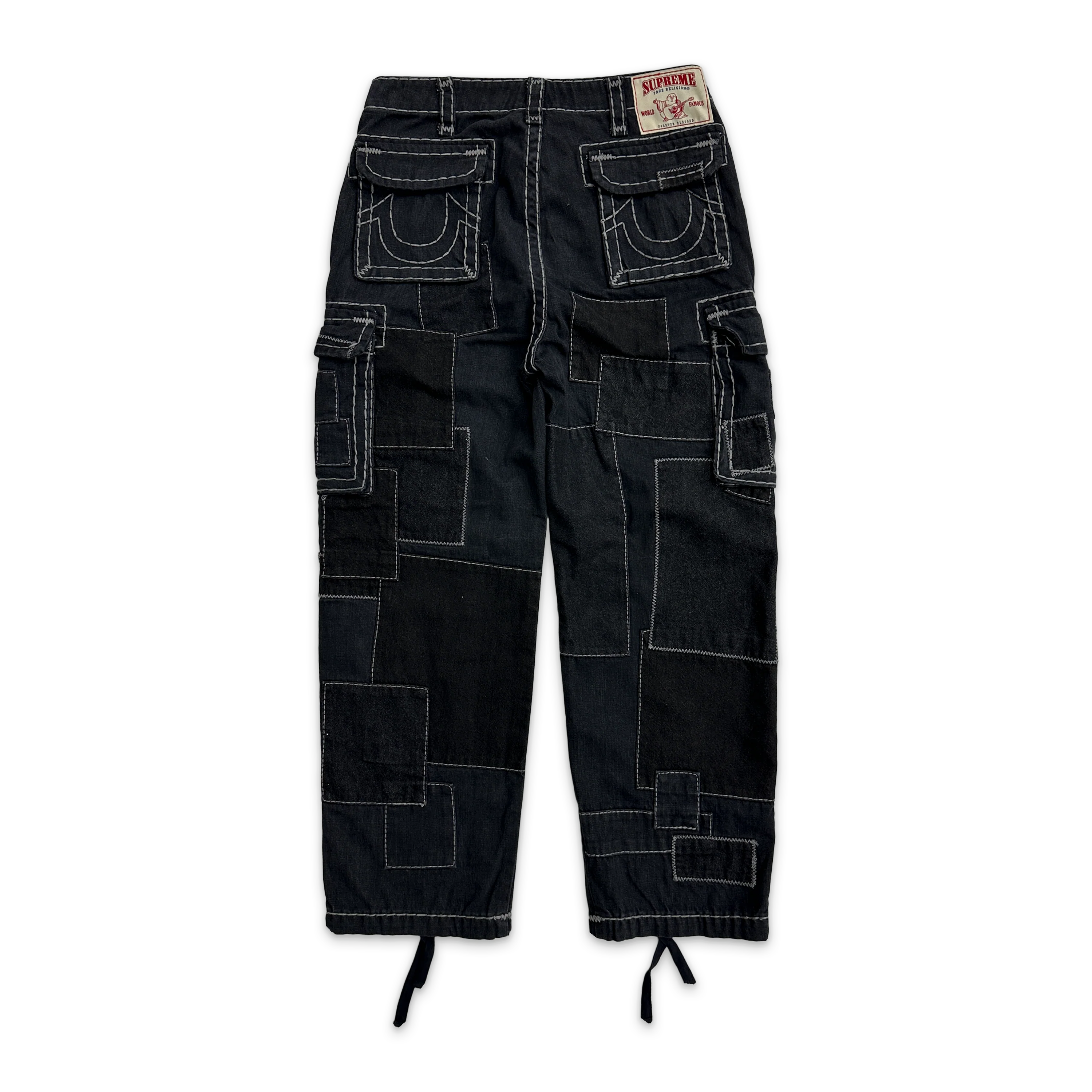 True Religion Patchwork Cargo Pants FW25 "Black" - Image 2