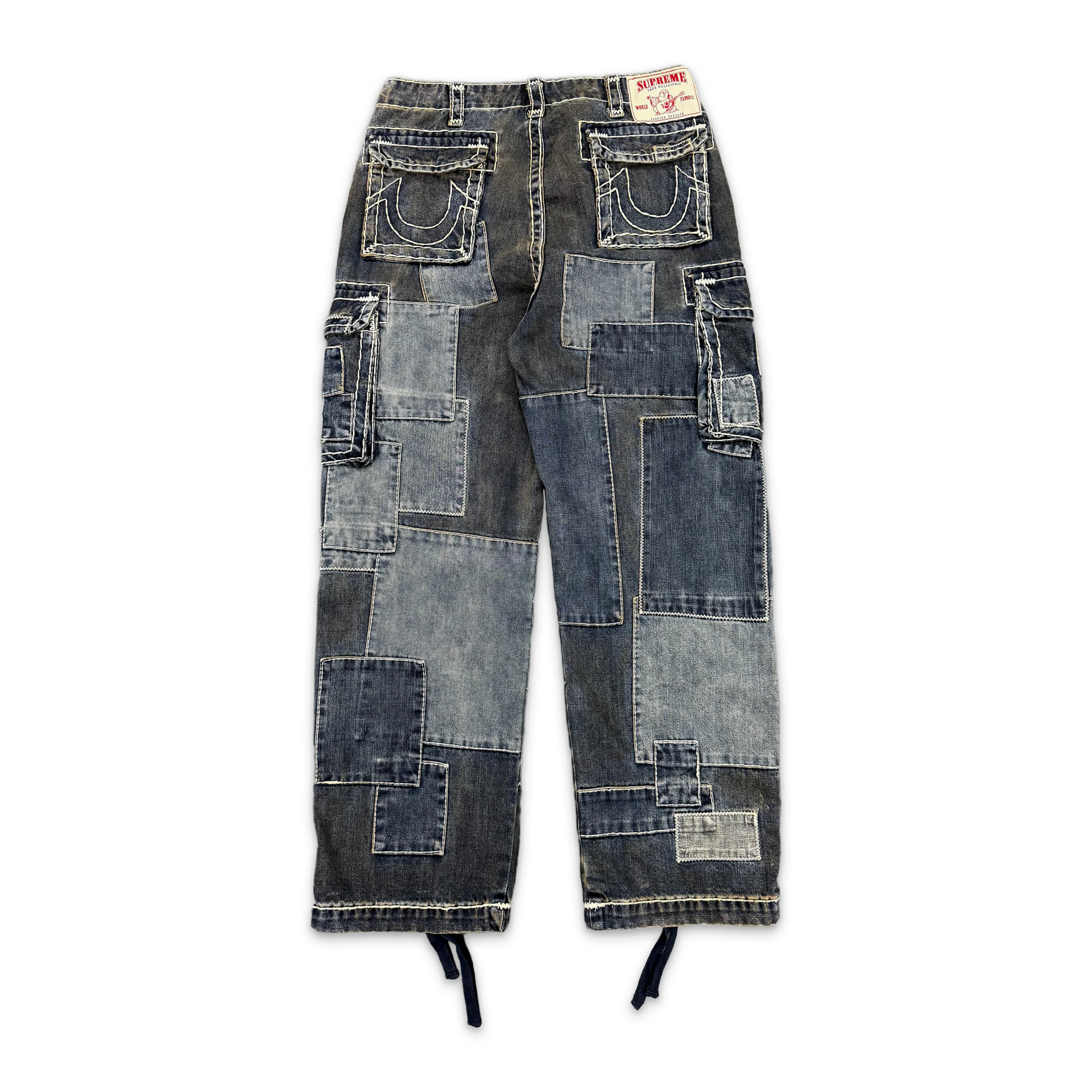 True Religion Patchwork Cargo Pants FW25 "Dirty Indigo" - Image 2